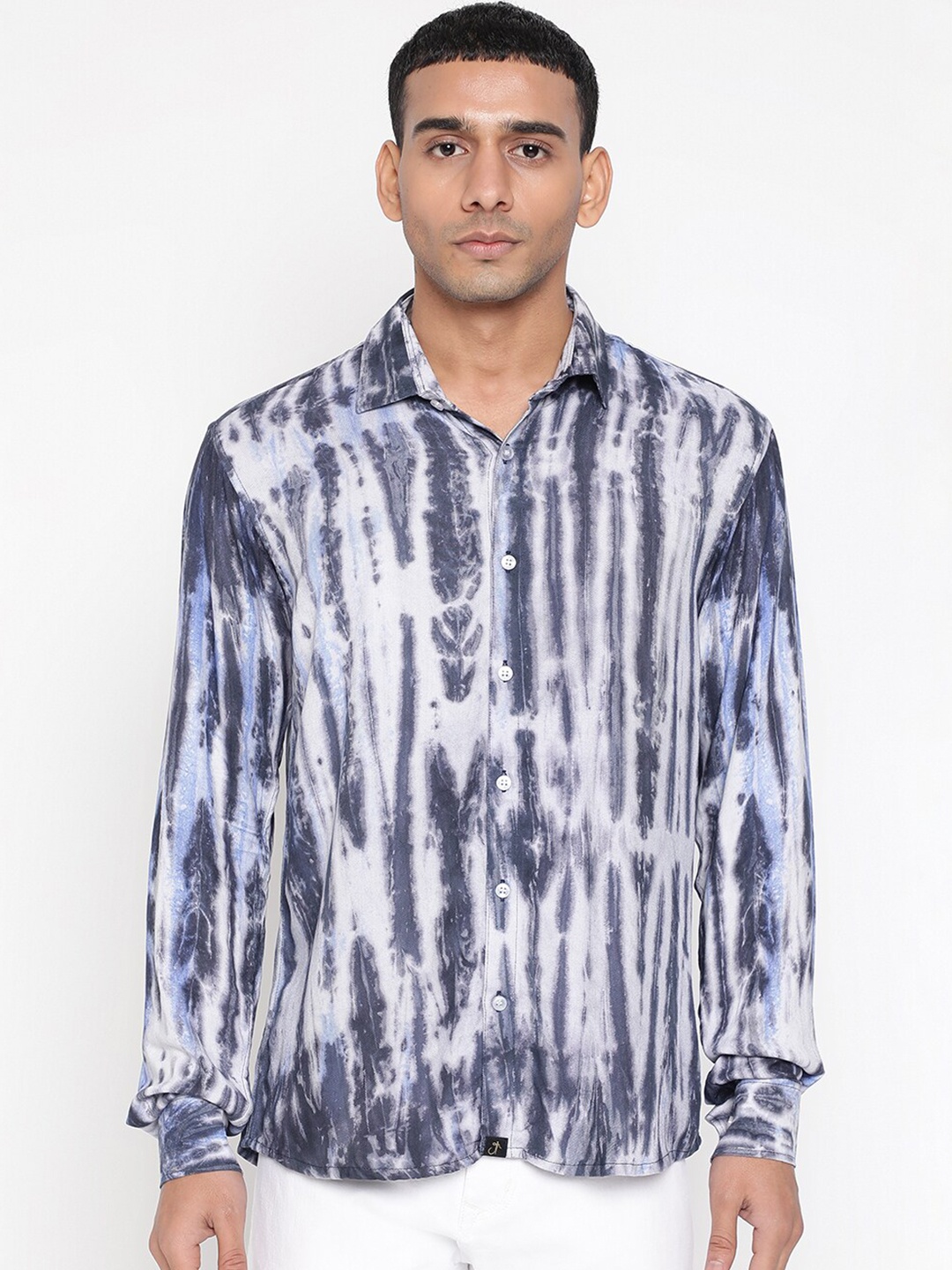 

JAVINISHKA Classic Abstract Printed Casual Shirt, Blue