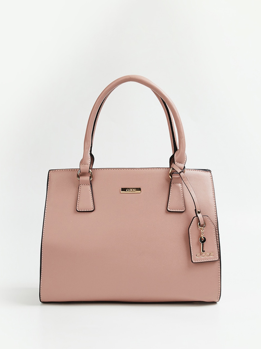 

CODE by Lifestyle Textured Structured Handheld Bag, Mauve