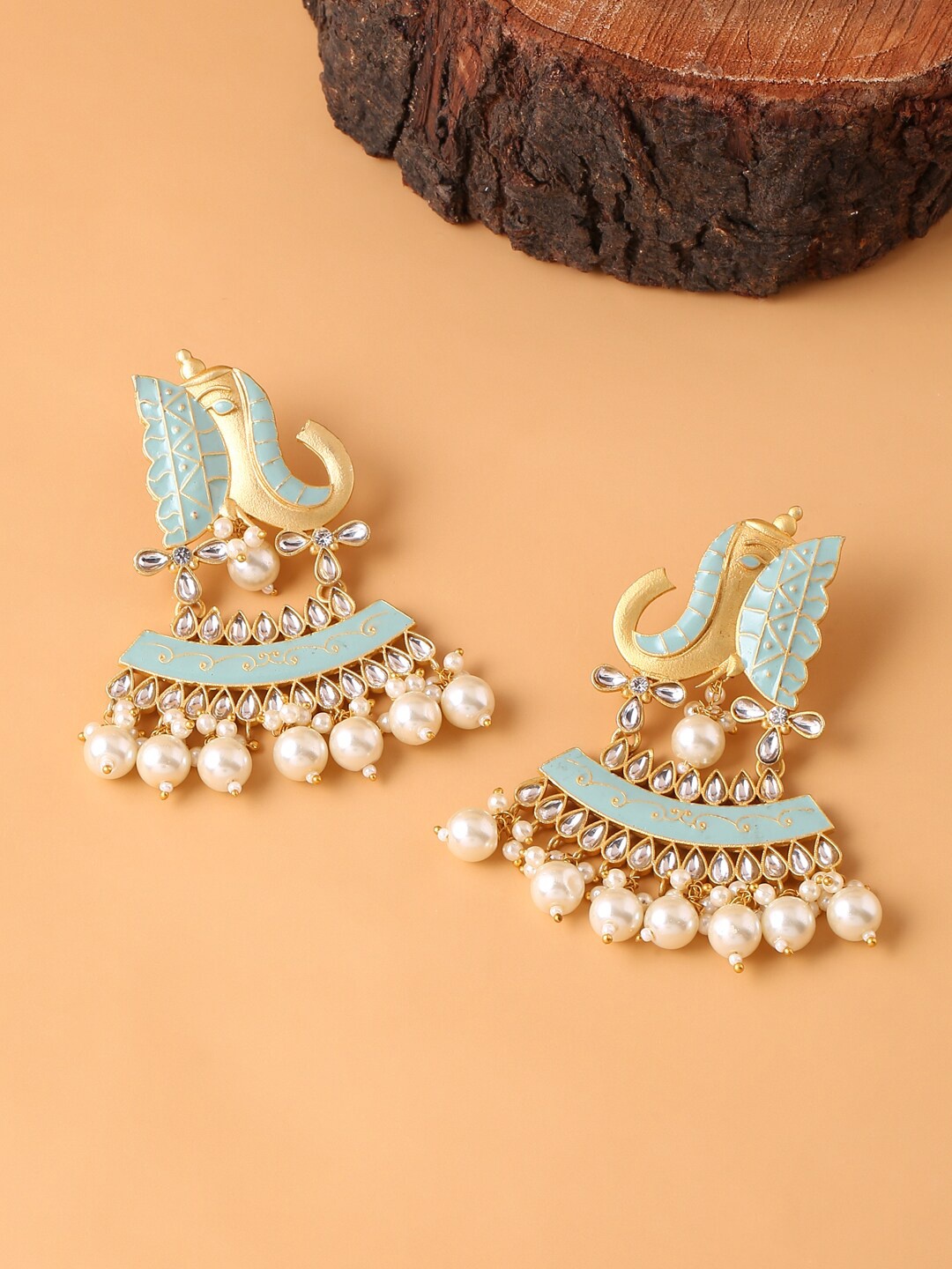 

CELEBRAVO Brass-Plated Animal Shaped Drop Earrings, Gold