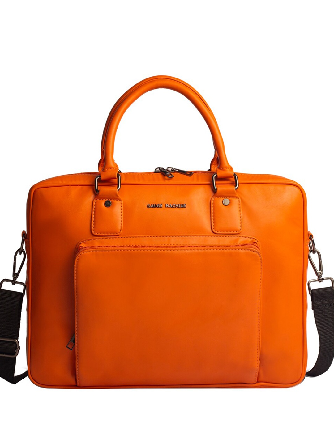 

Gauge Machine Unisex Leather Laptop Bag Up to 15 inch, Orange