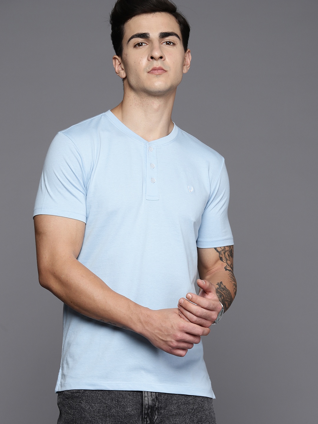 

Allen Solly Henley Neck T-shirt, Blue