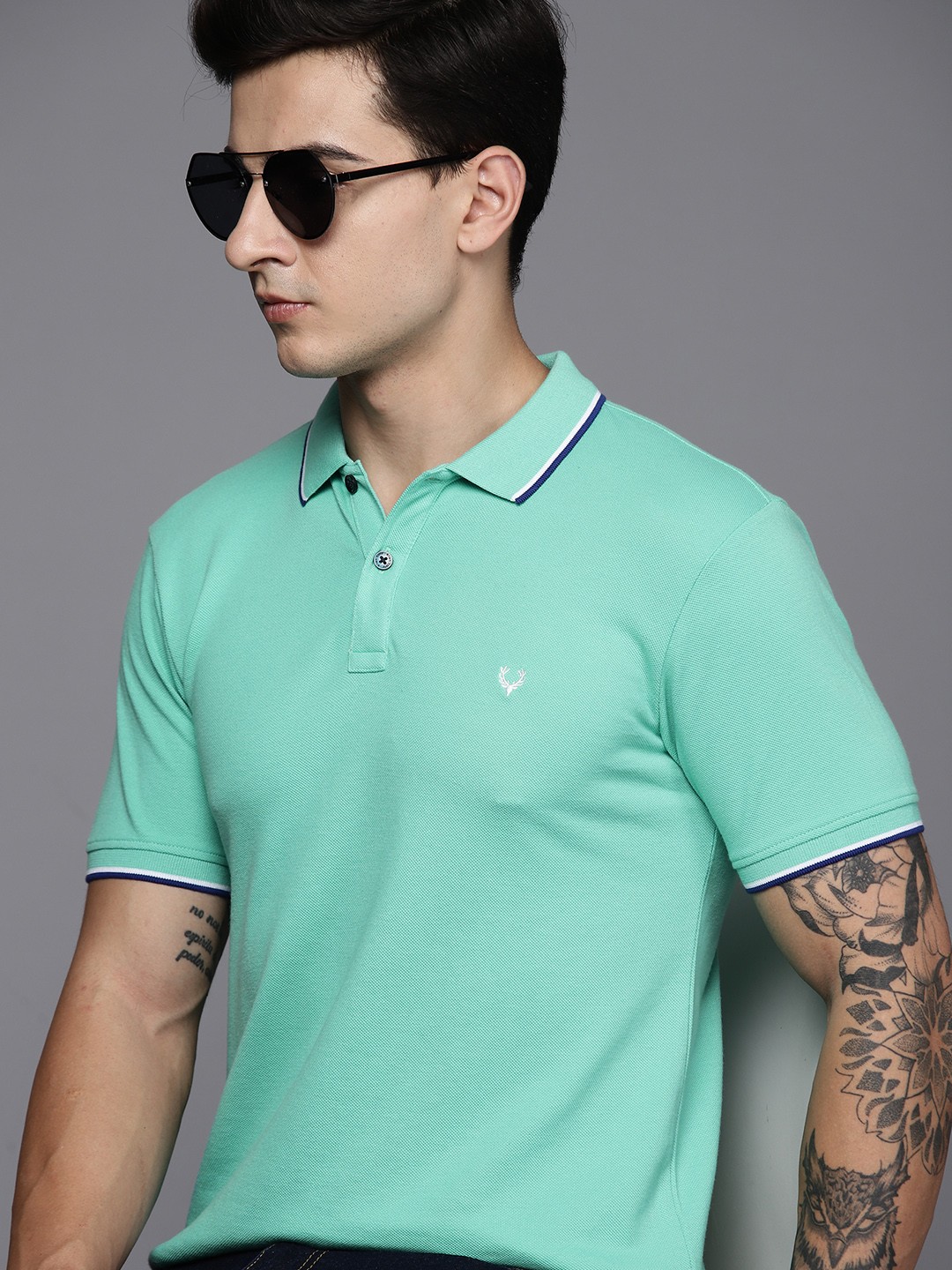 

Allen Solly Polo Collar T-shirt, Green