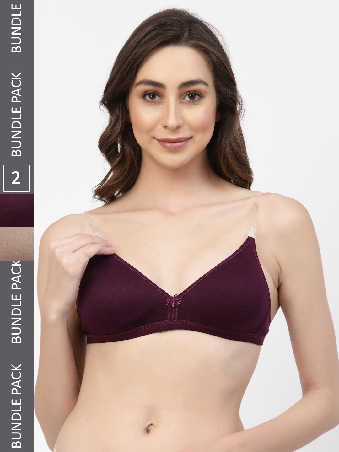 

Floret Pack Of 2 T-Shirt Bras T3005, Burgundy