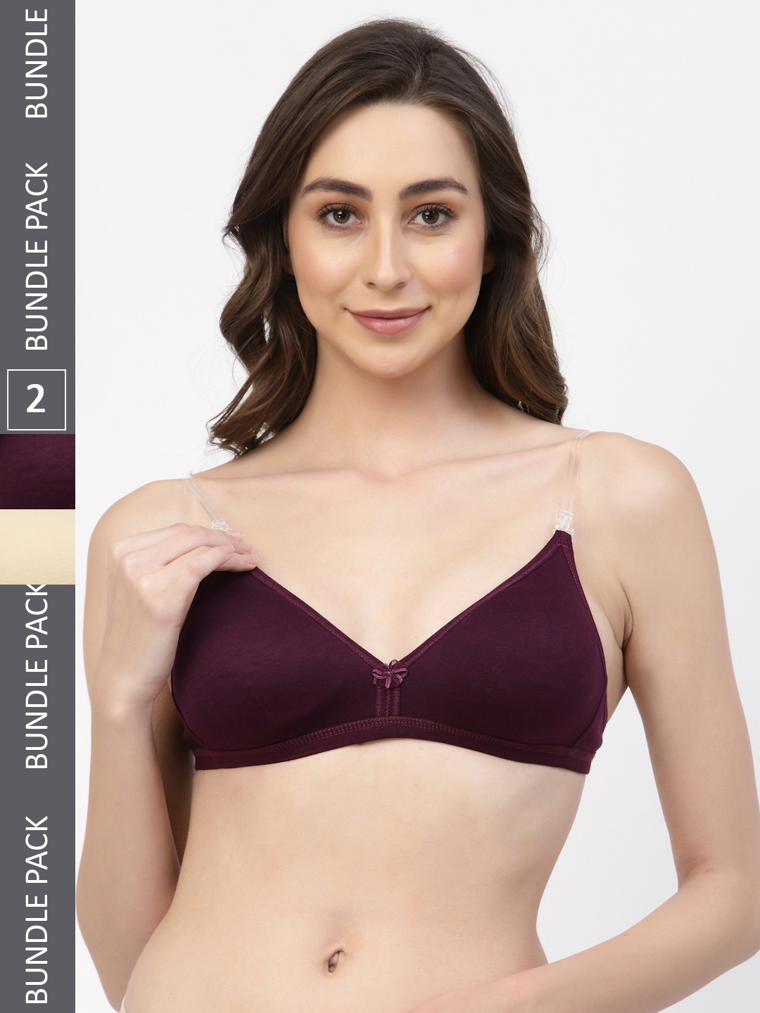 

Floret Pack Of 2 T-Shirt Bras T3005, Burgundy