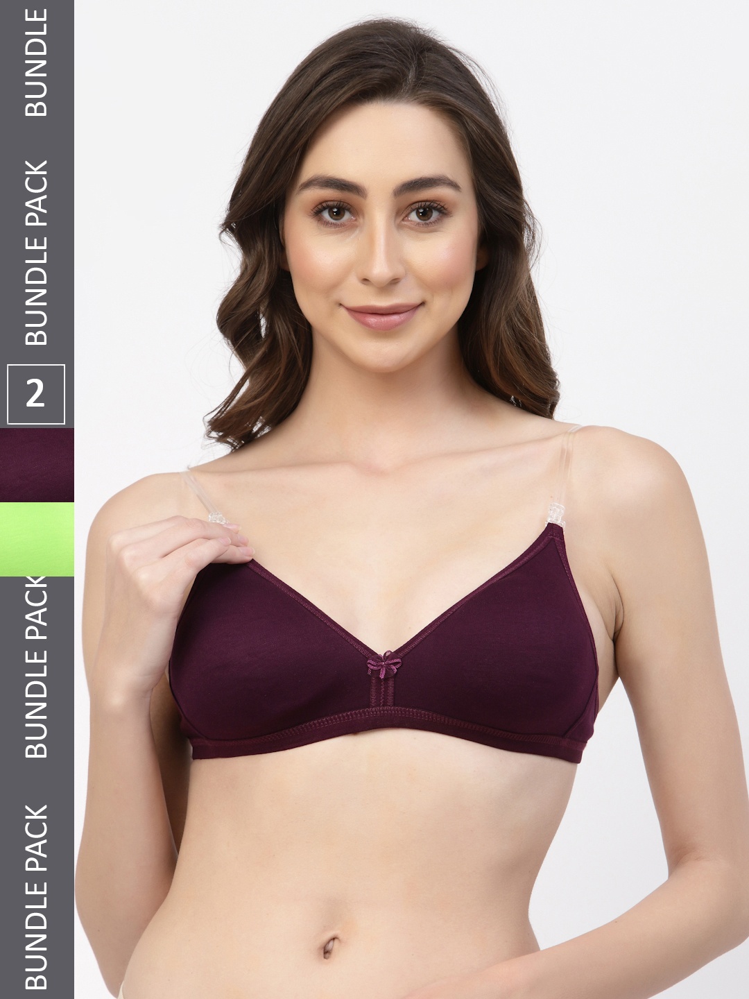 

Floret Pack Of 2 T-Shirt Bras T3005, Burgundy