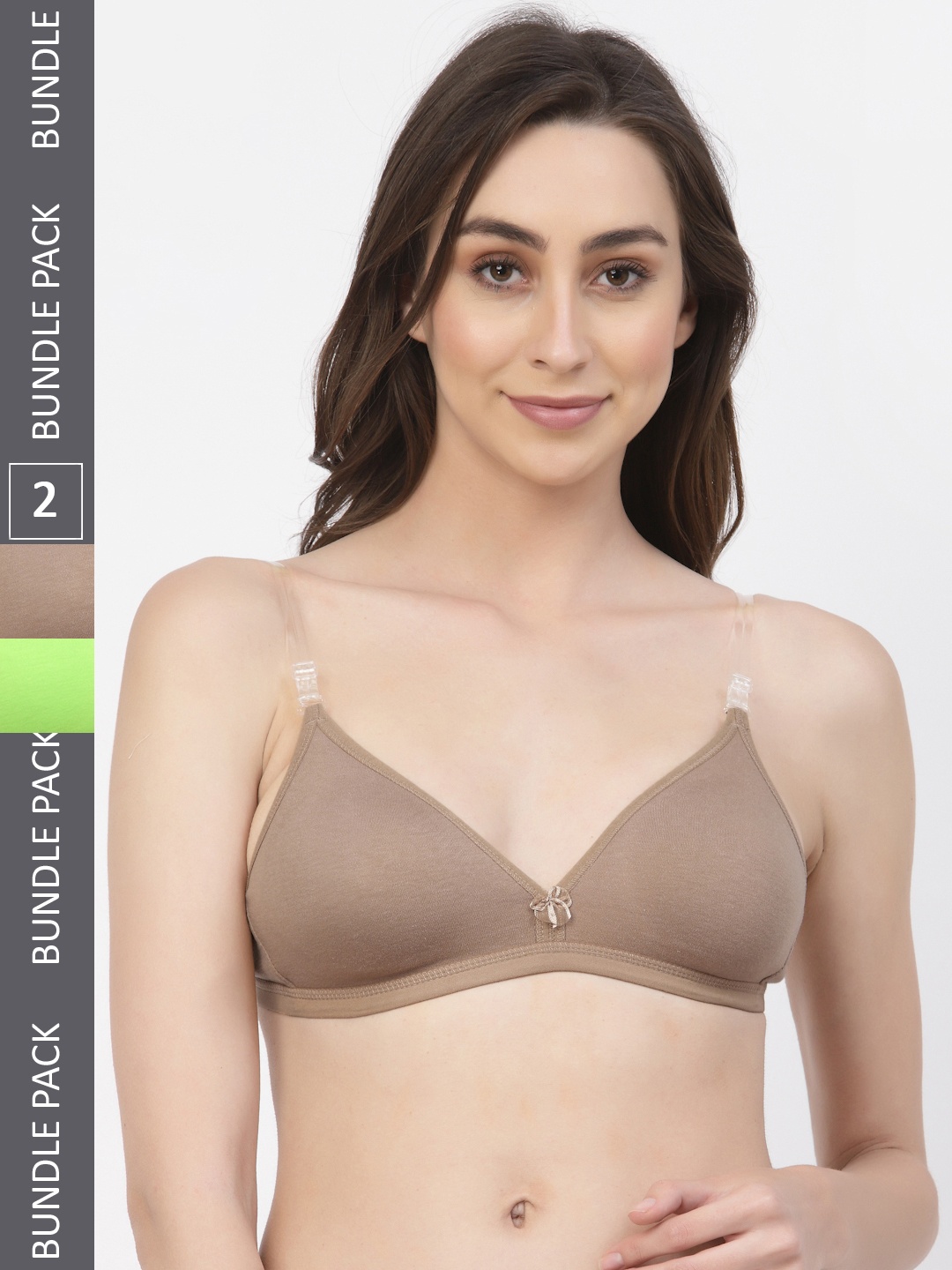 

Floret Women Pack Of 2 Solid T-shirt Bras, Nude