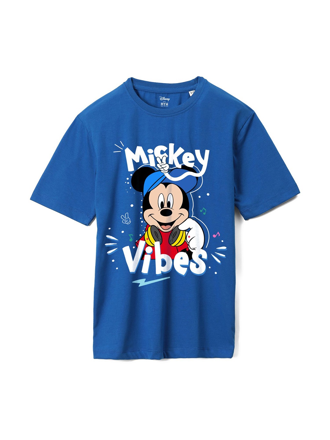 

Wear Your Mind Boys Mickey Mouse Printed Cotton Oversized T-shirt, Blue