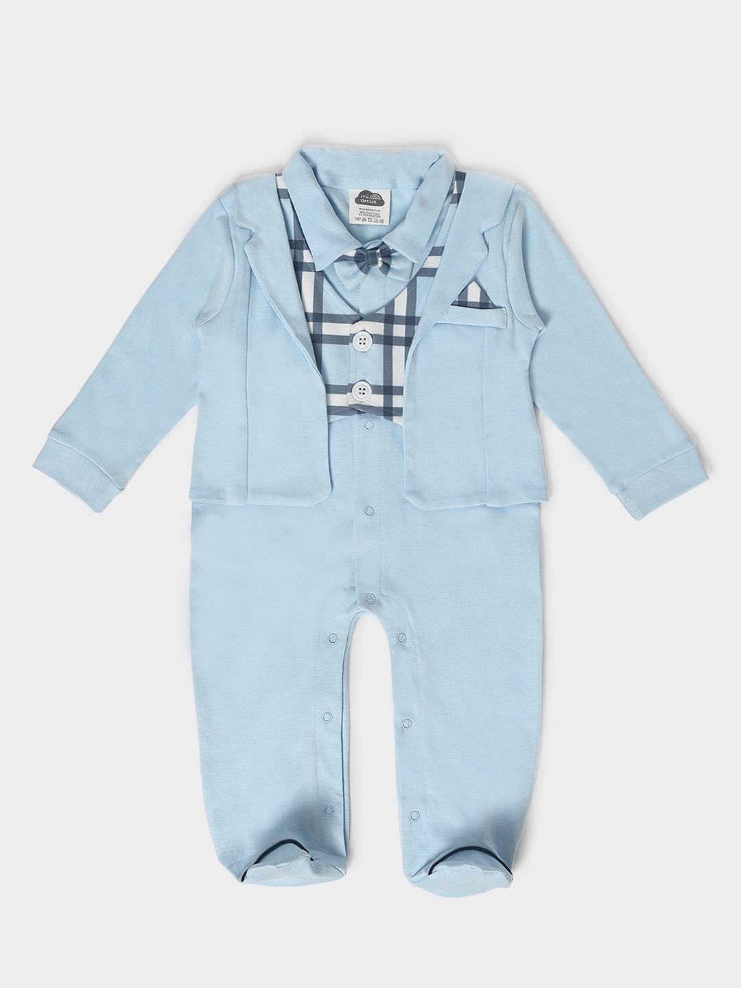 

MiArcus Infants Cotton Sleepsuit, Blue