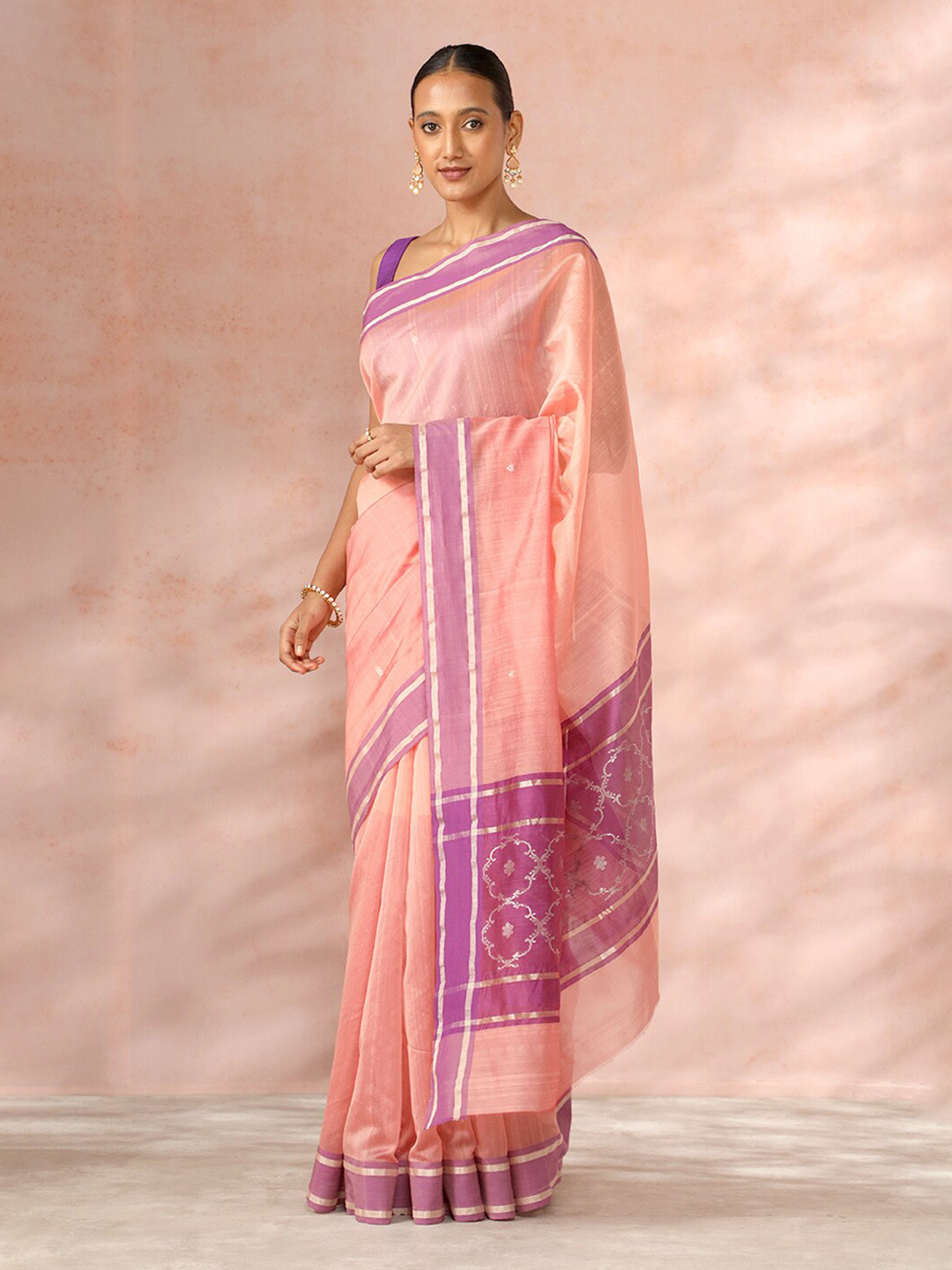 

Taneira Woven Design Zari Sarees, Orange