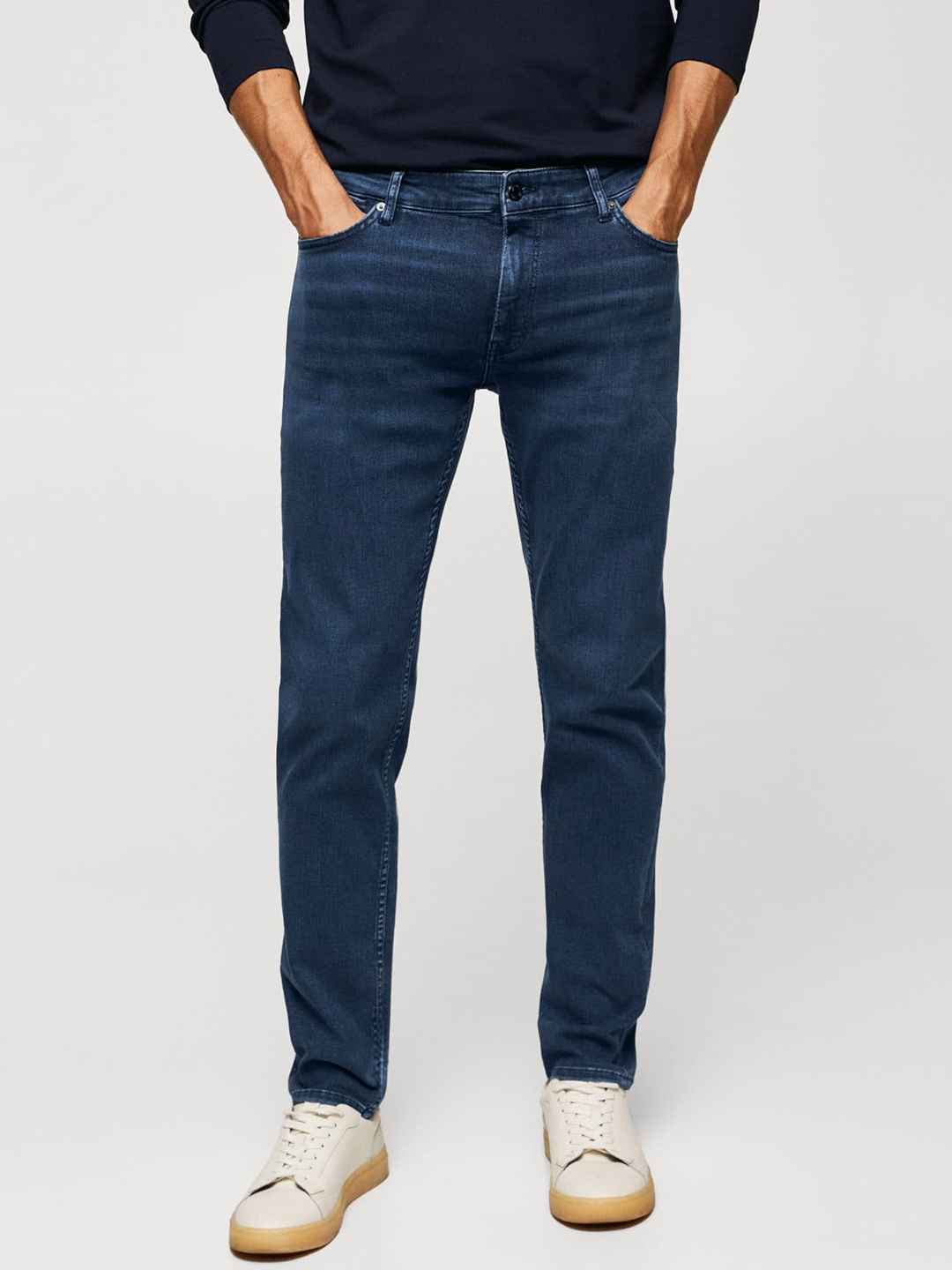 

MANGO MAN Slim Fit Ultra Soft Touch Stretchable Jeans, Navy blue