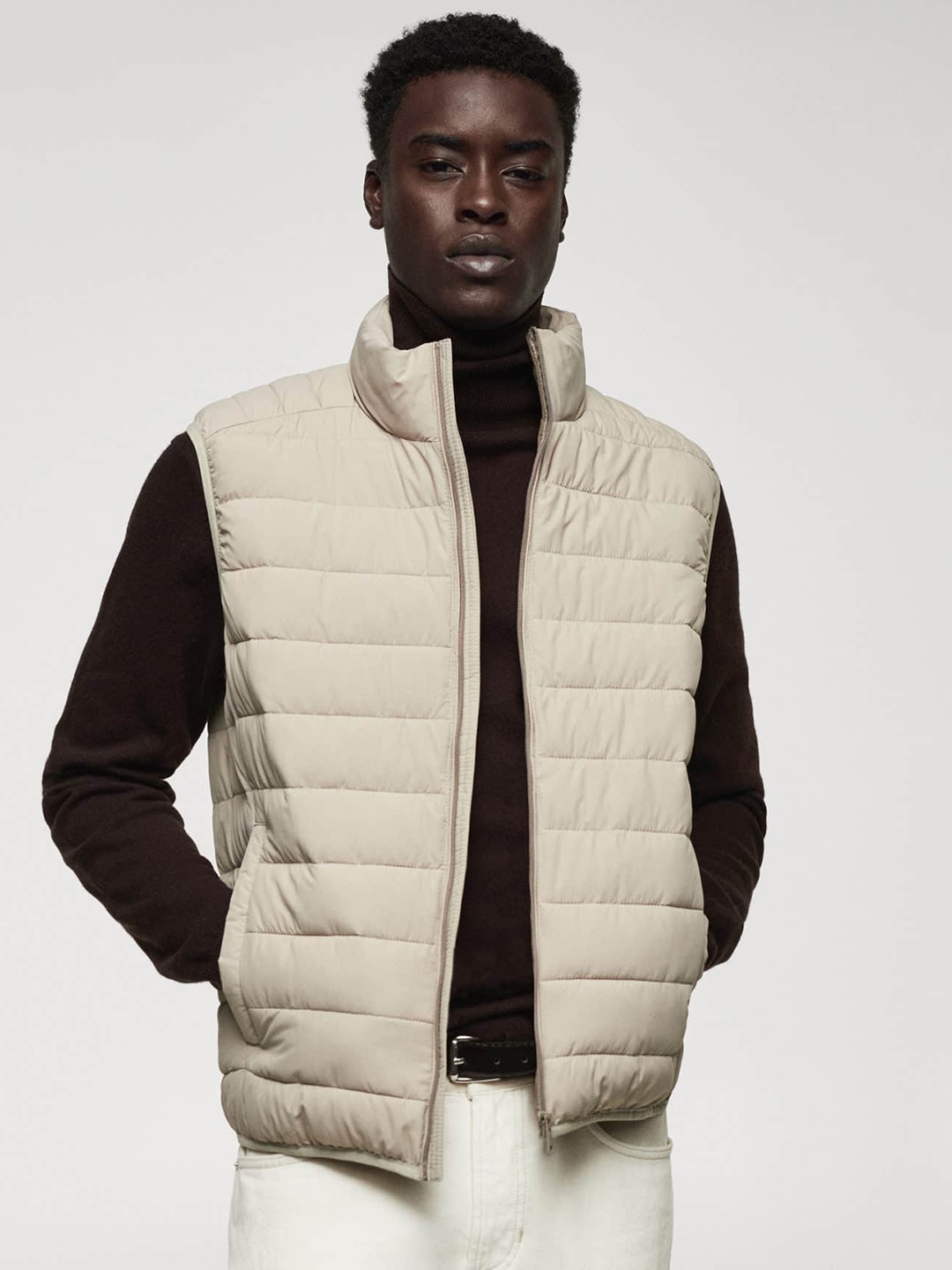 

MANGO MAN Ultralight Water-Repellent Quilted Jacket, Off white