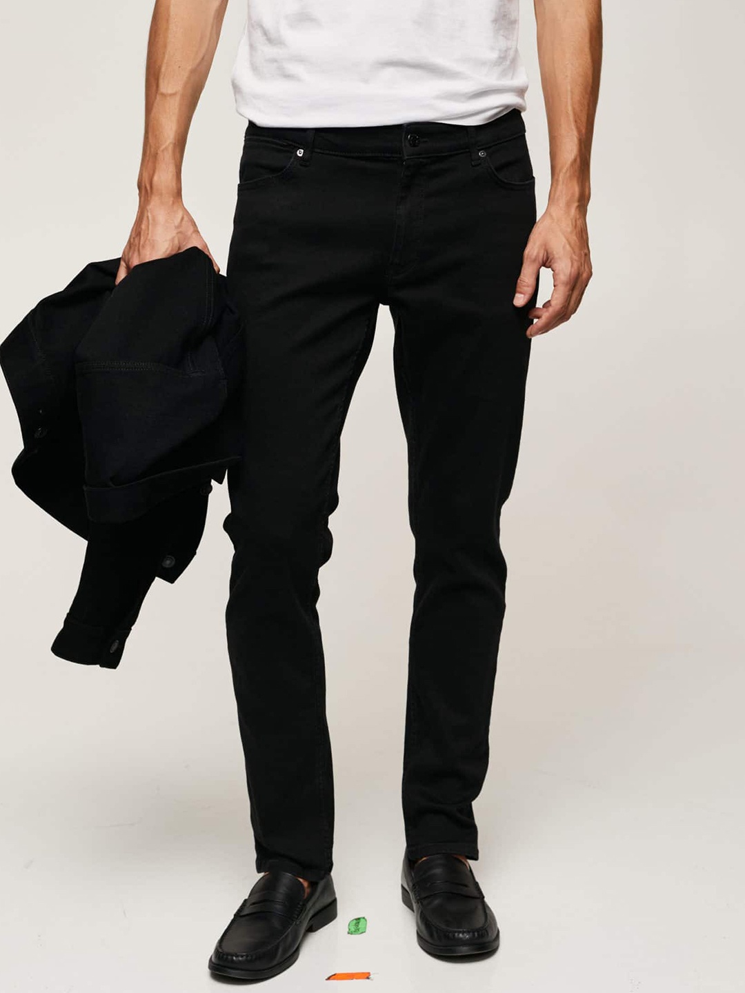 

MANGO MAN Slim Fit Ultra Soft Touch Stretchable Jeans, Black