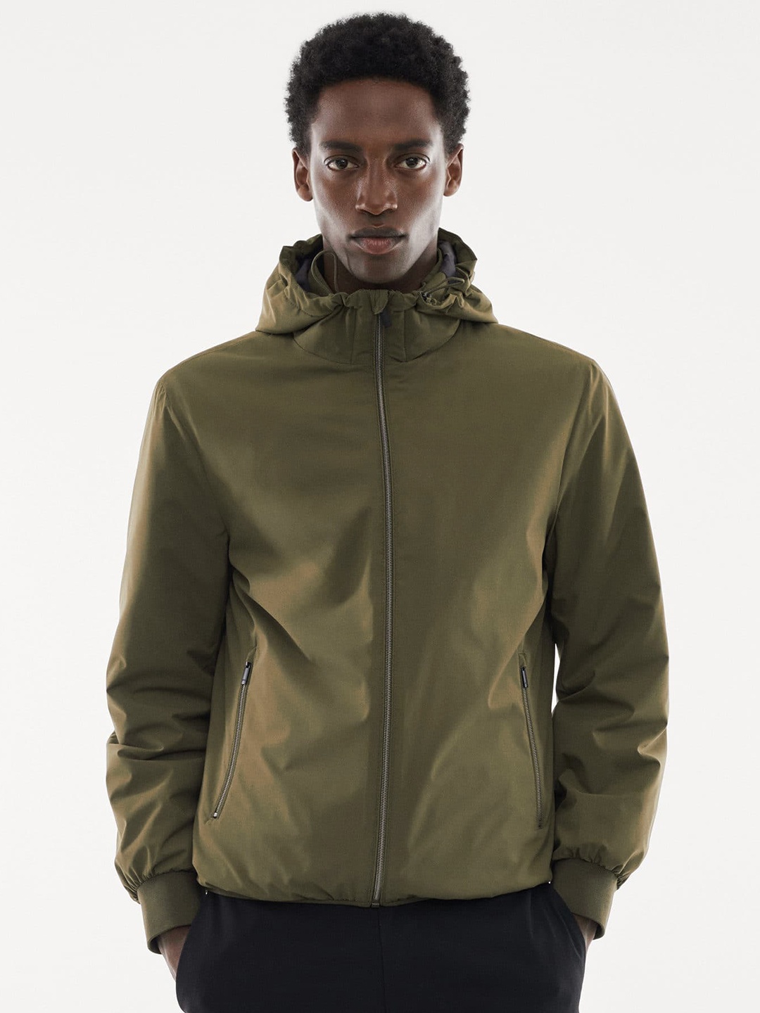 

MANGO MAN Water-Repellent Bomber Jacket, Olive