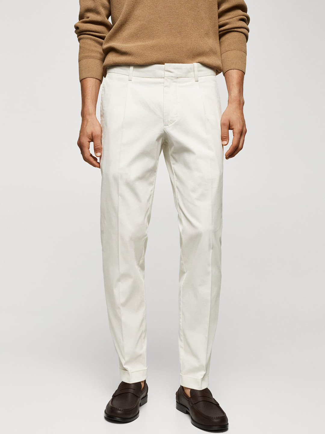 

MANGO MAN Slim Fit Trousers, White