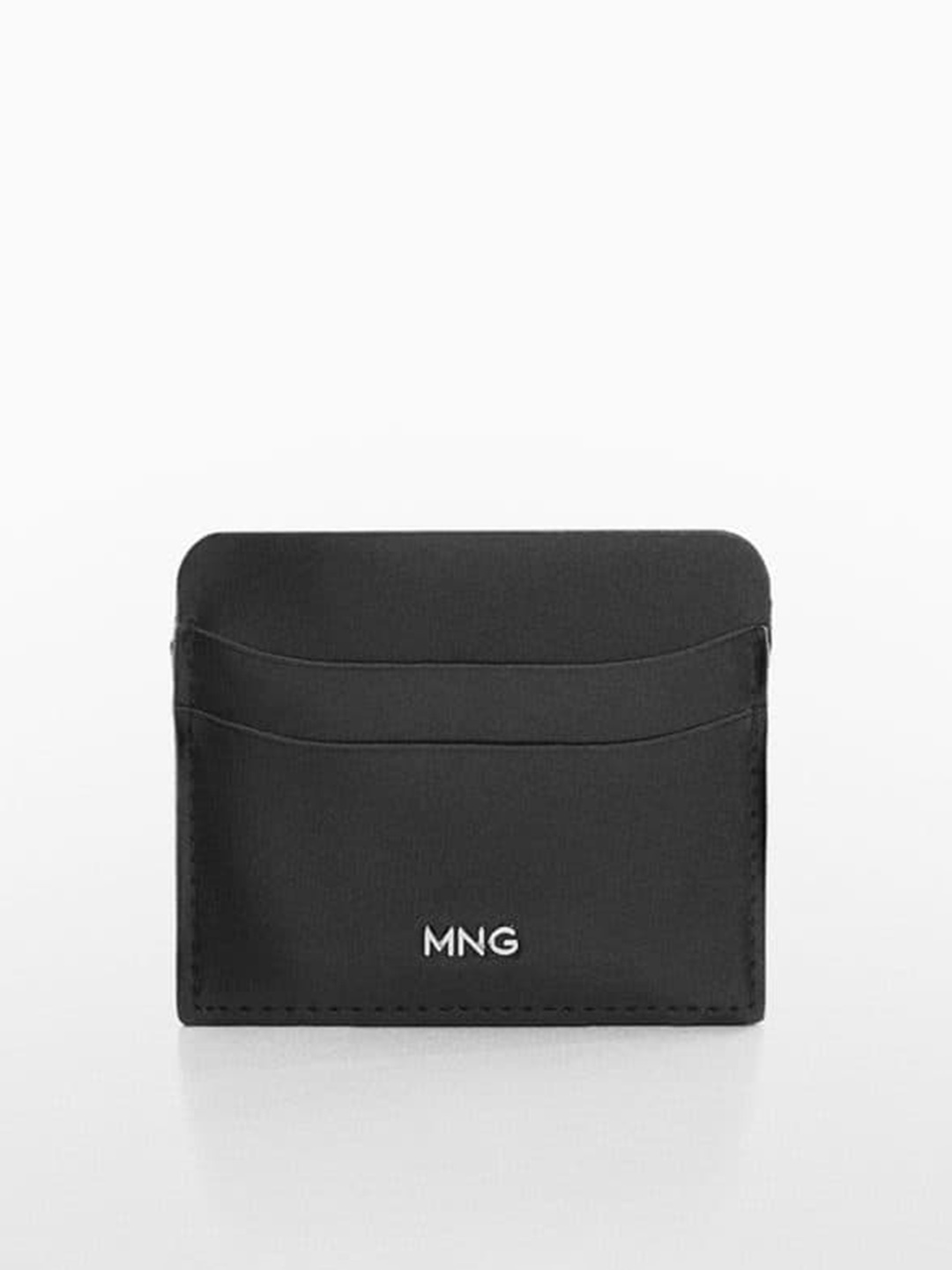 

MANGO Brand Logo embossed Card Holder, Black