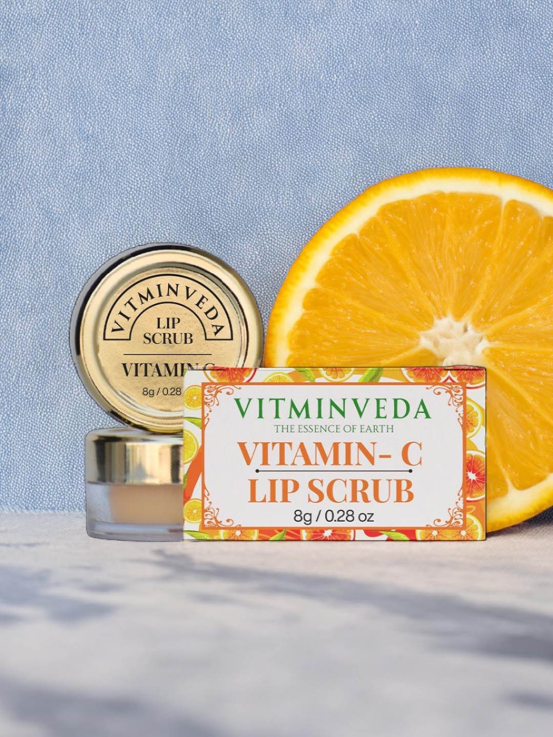 

VITMINVEDA Vitamin C Lip Scrub for Dry Lips - 8 g, Orange