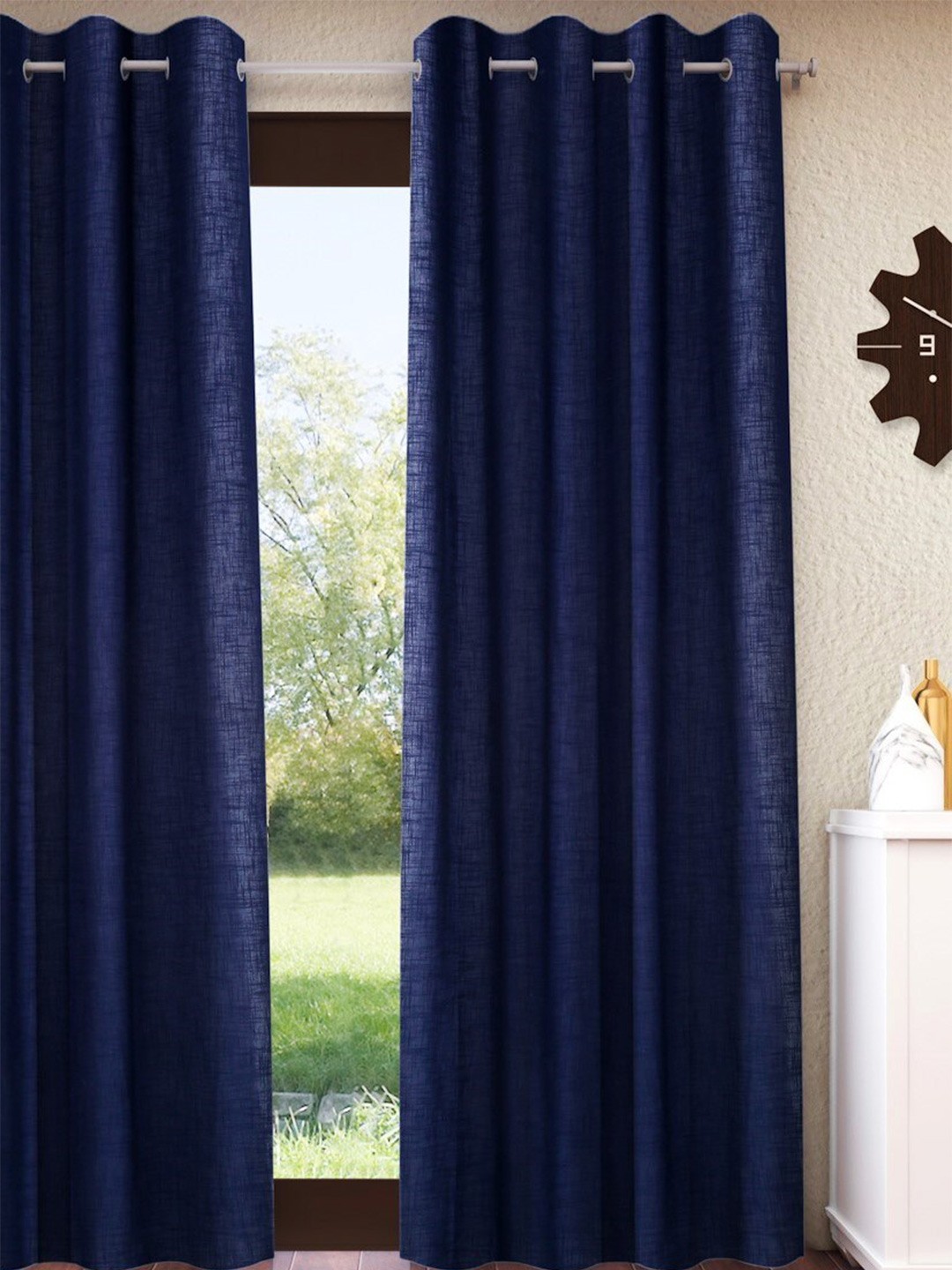 

Home Sizzler Blue Room Darkening Door Curtain