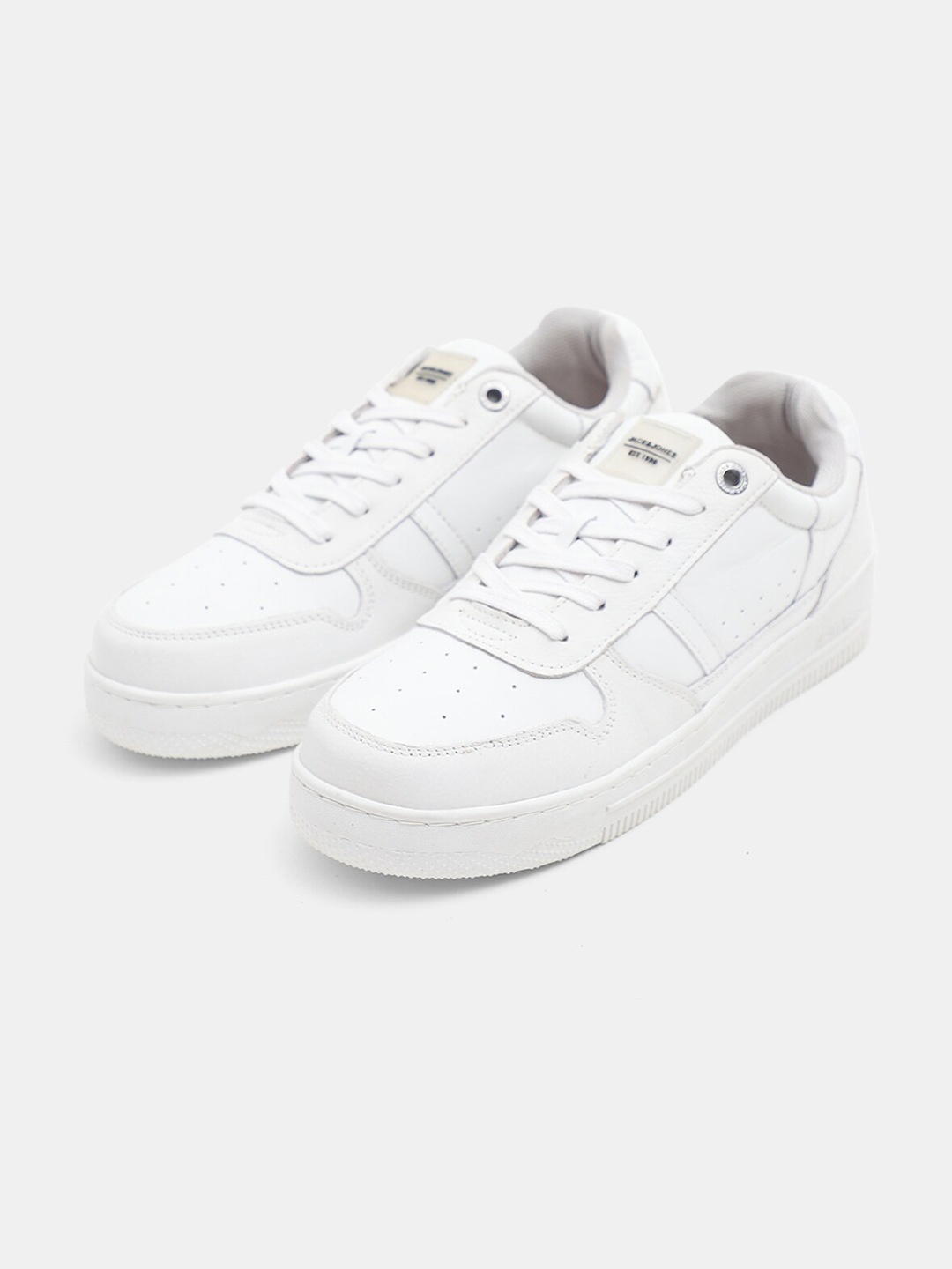 

Jack & Jones Men Jfwethan Perforated Leather Sneakers, White