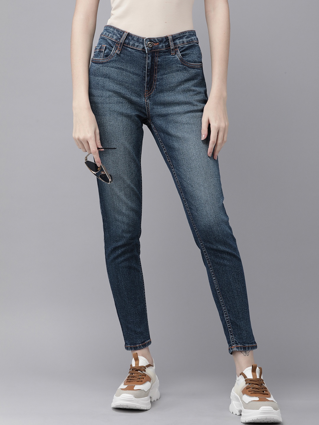 

Roadster Women Skinny Fit Stretchable Jeans, Blue