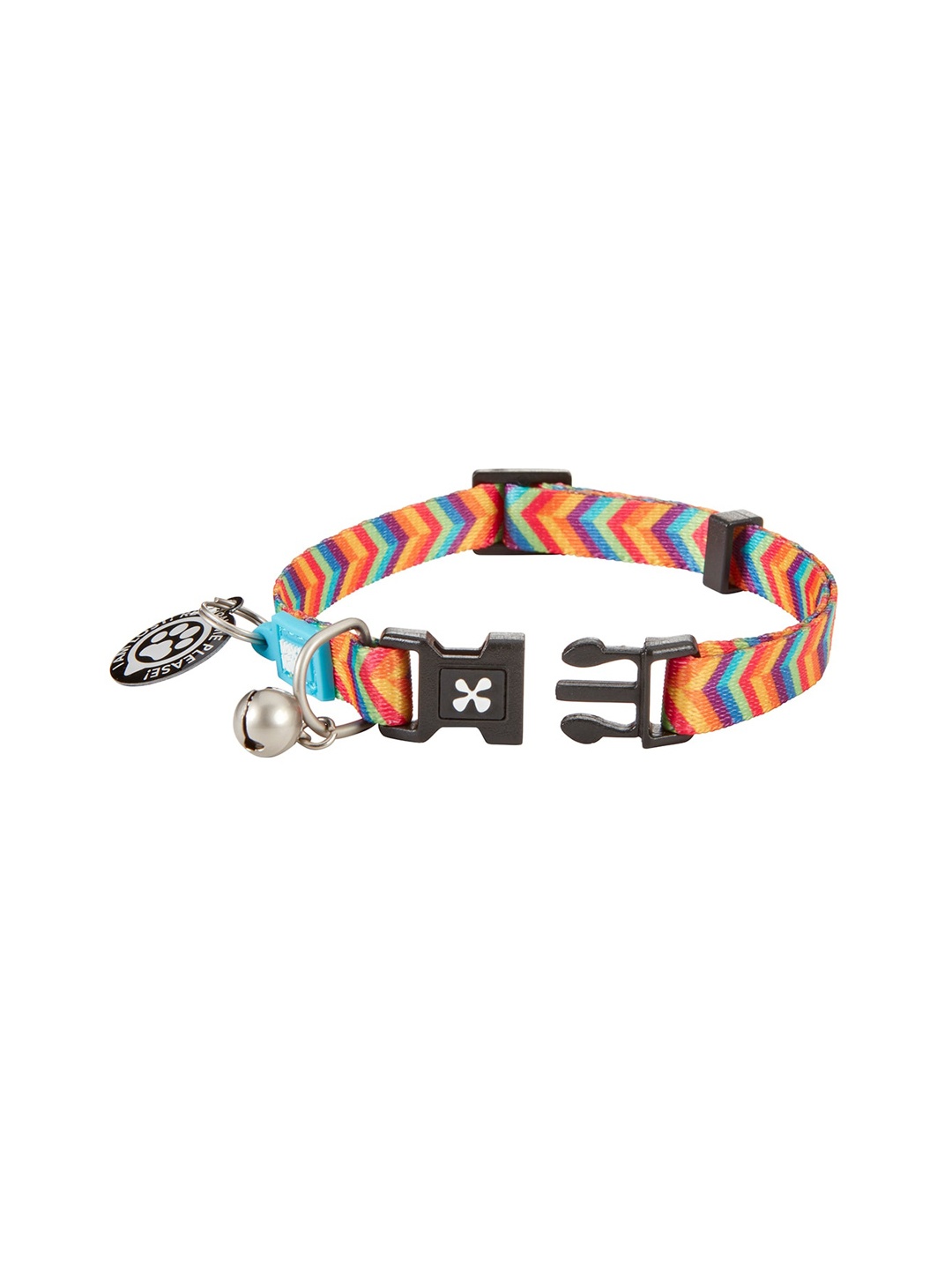 

Max & Molly Geometric Printed Highly Durable Smart ID Cat Collars, Blue
