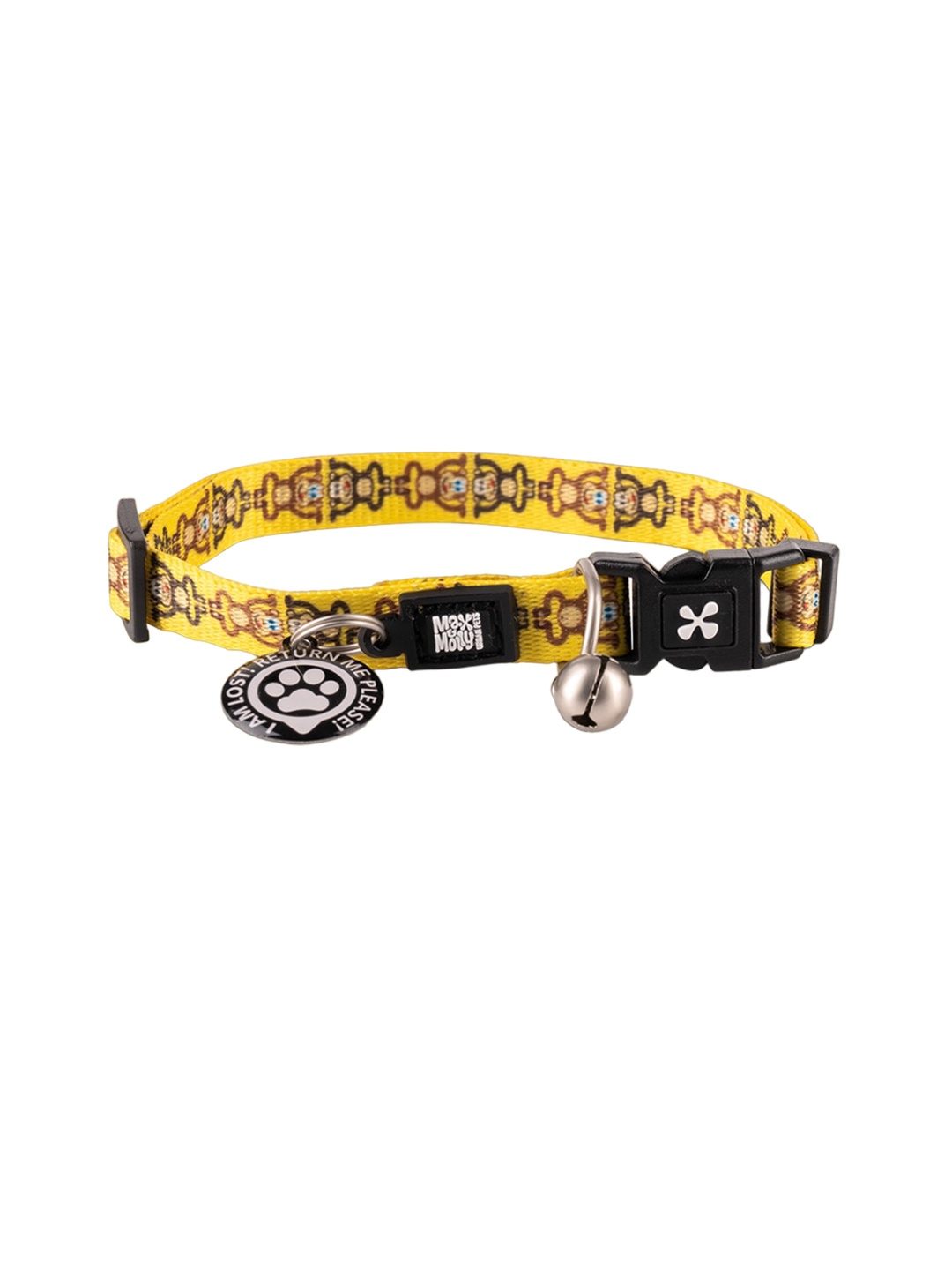 

Max & Molly Monkey Maniac Printed Smart ID Cat Collars, Yellow