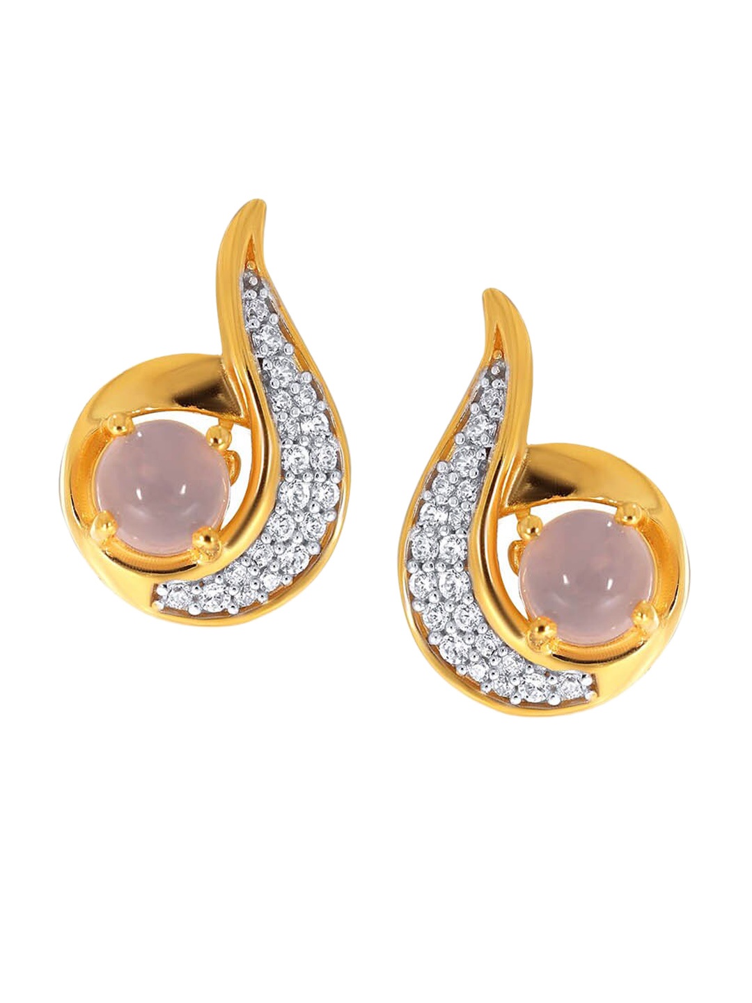 

SENCO 18KT Gold Artsy Snail Stud Earrings-3.5gm