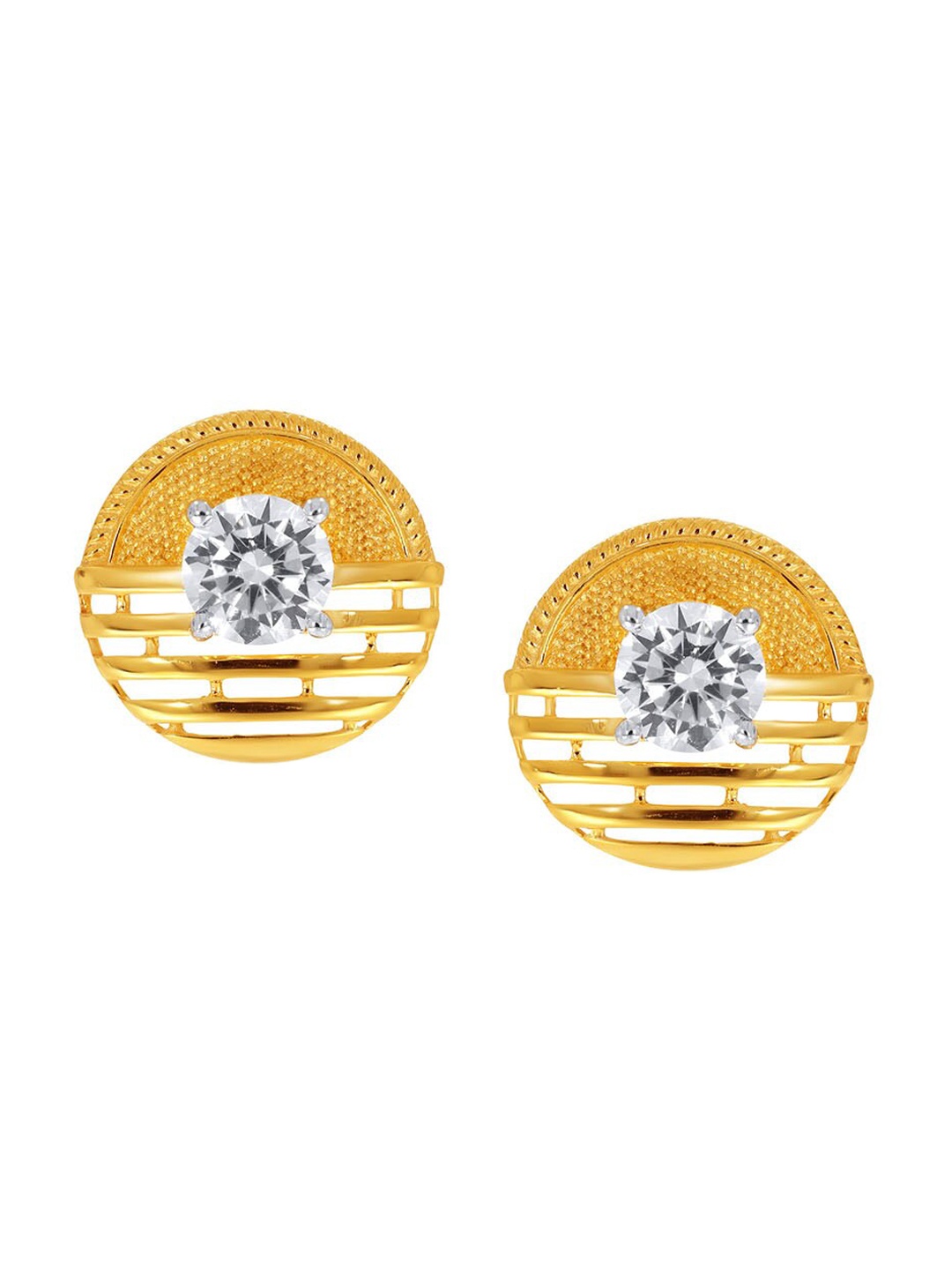 

SENCO 18KT Spherical Bling Gold Stud Earrings-4.5gm