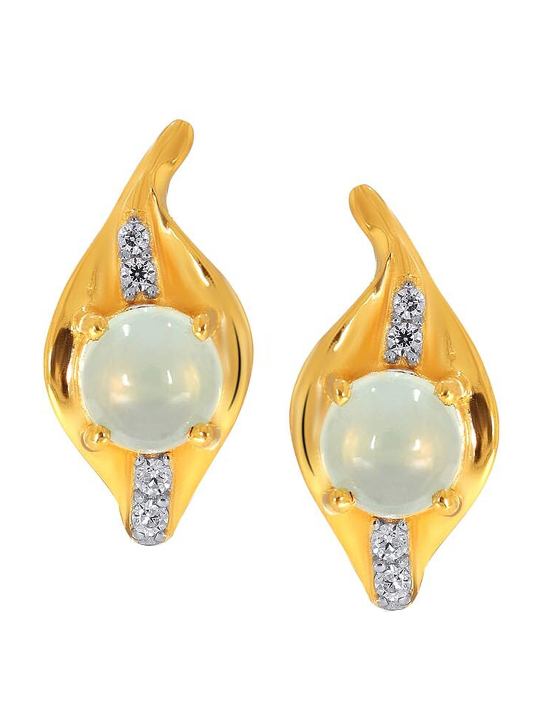 

SENCO 18KT Gold Leaf Studs Earrings-2.8 gm, Yellow