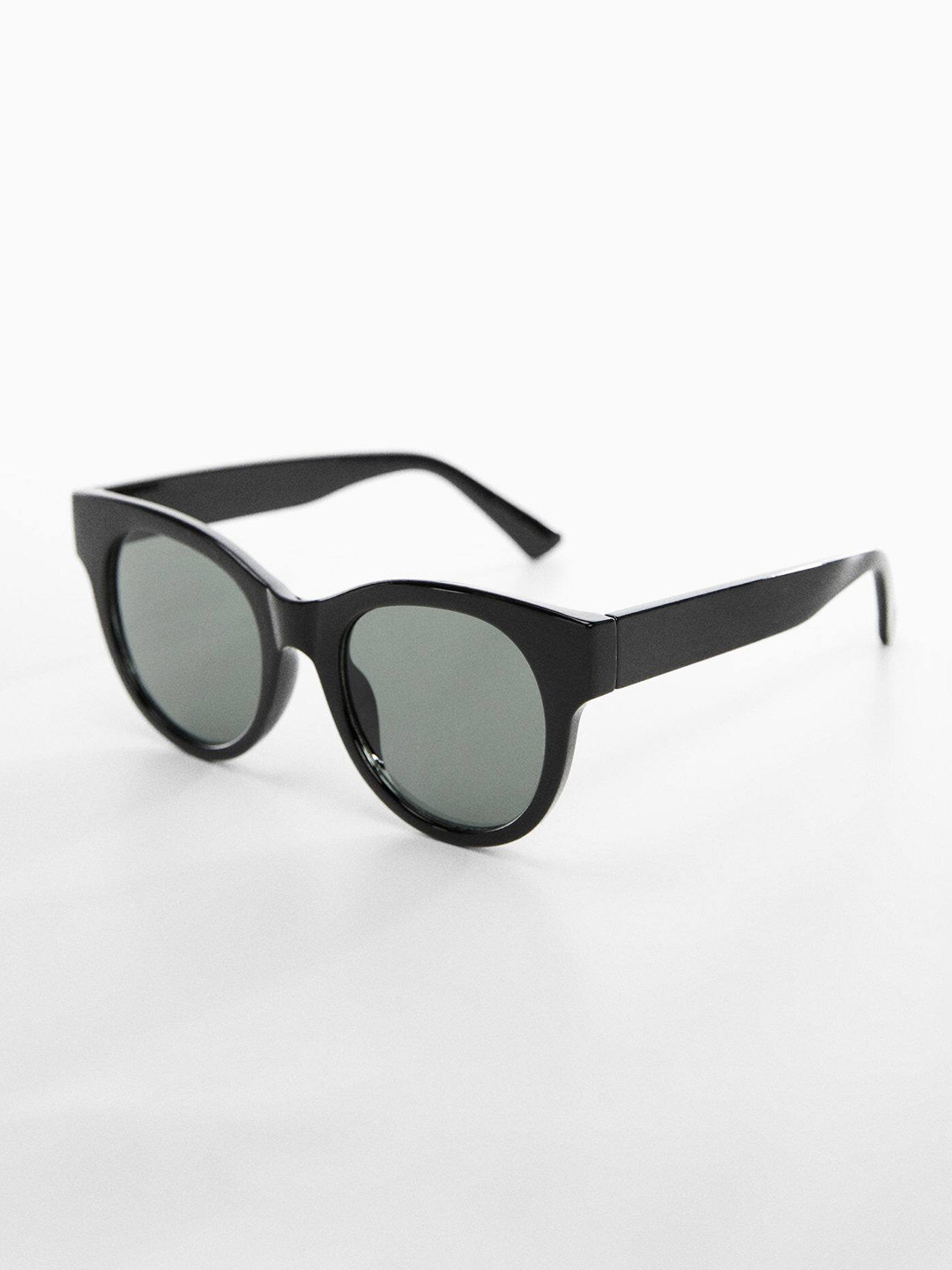 

MANGO Women Round Sunglasses with UV Protected Lens, Black