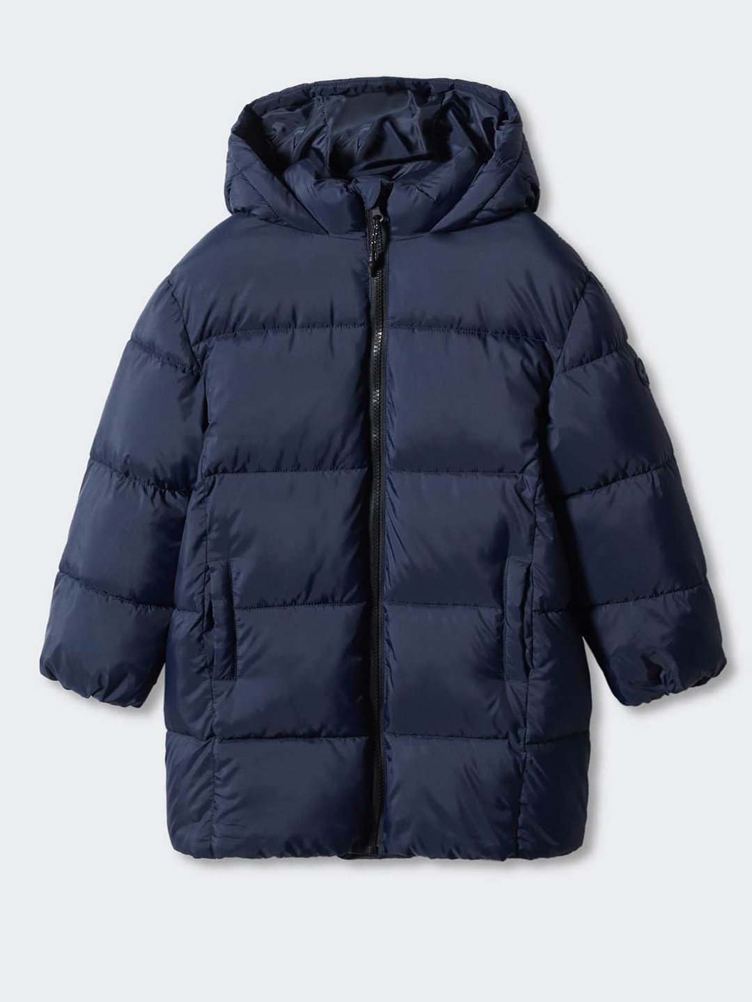 

Mango Kids Boys Longline Hooded Padded Jacket, Navy blue