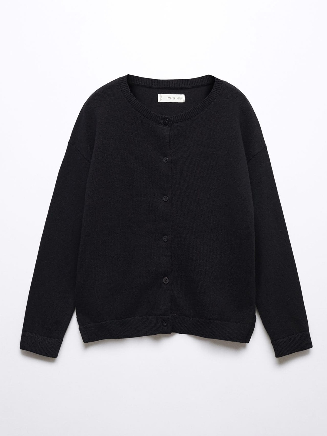 

Mango Kids Girls Drop-Shoulder Sleeves Cardigan, Black