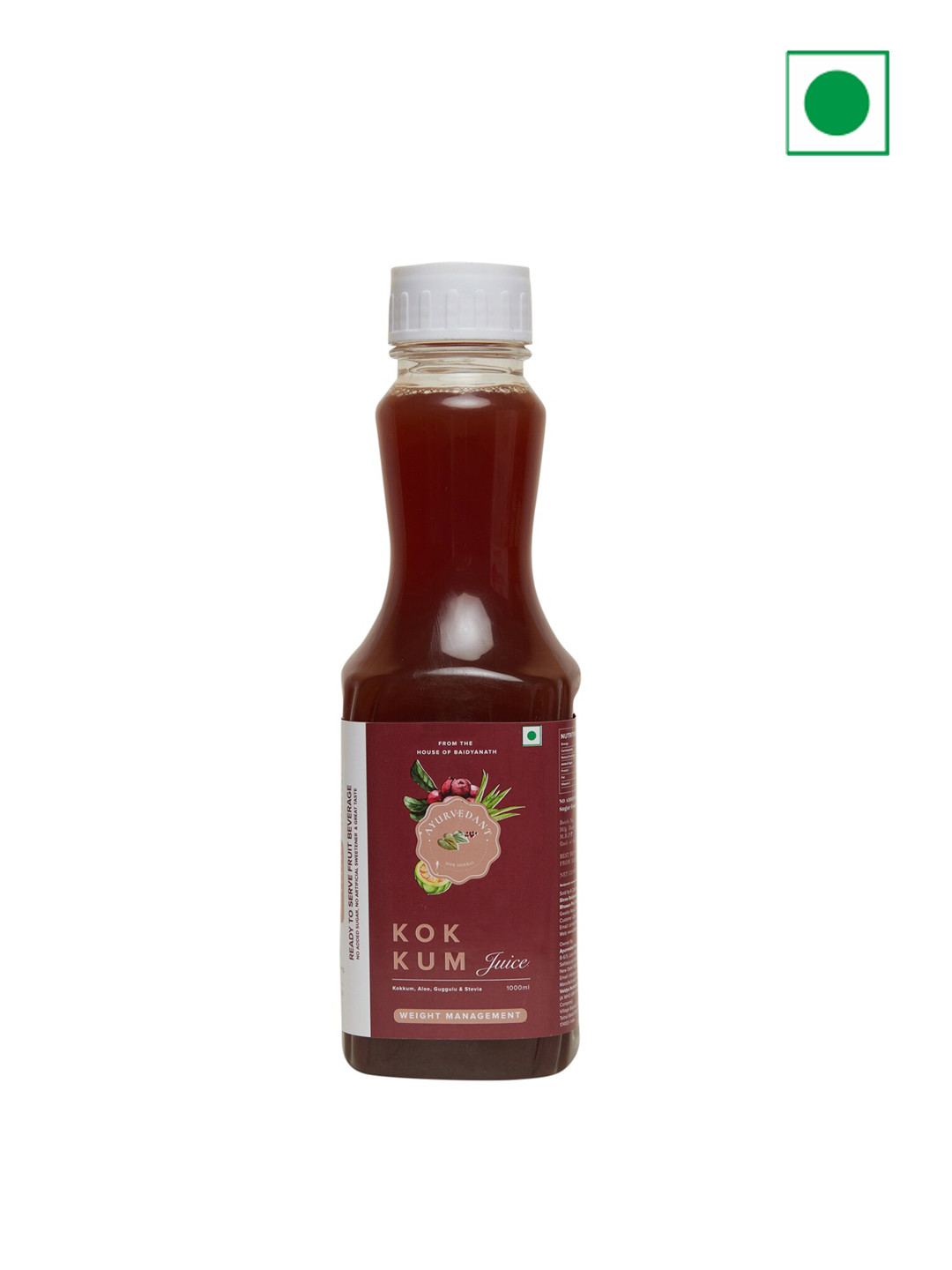 

Baidyanath Kokkum Juice for Weight Management - 1 Litre, Brown