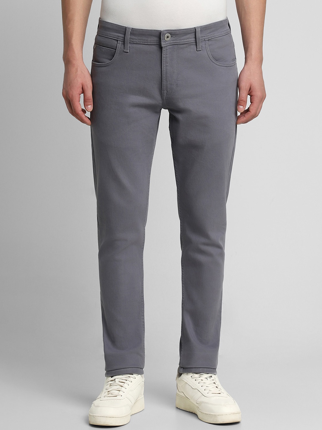

Peter England Men Skinny Fit Mid-Rise Stretchable Jeans, Grey