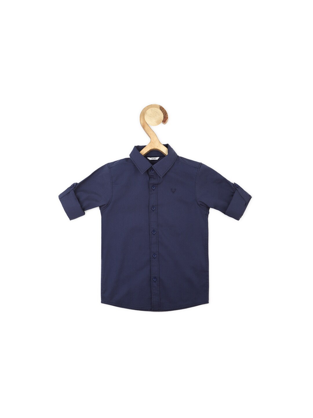 

Allen Solly Junior Boys Slim Fit Pure Cotton Casual Shirt, Navy blue