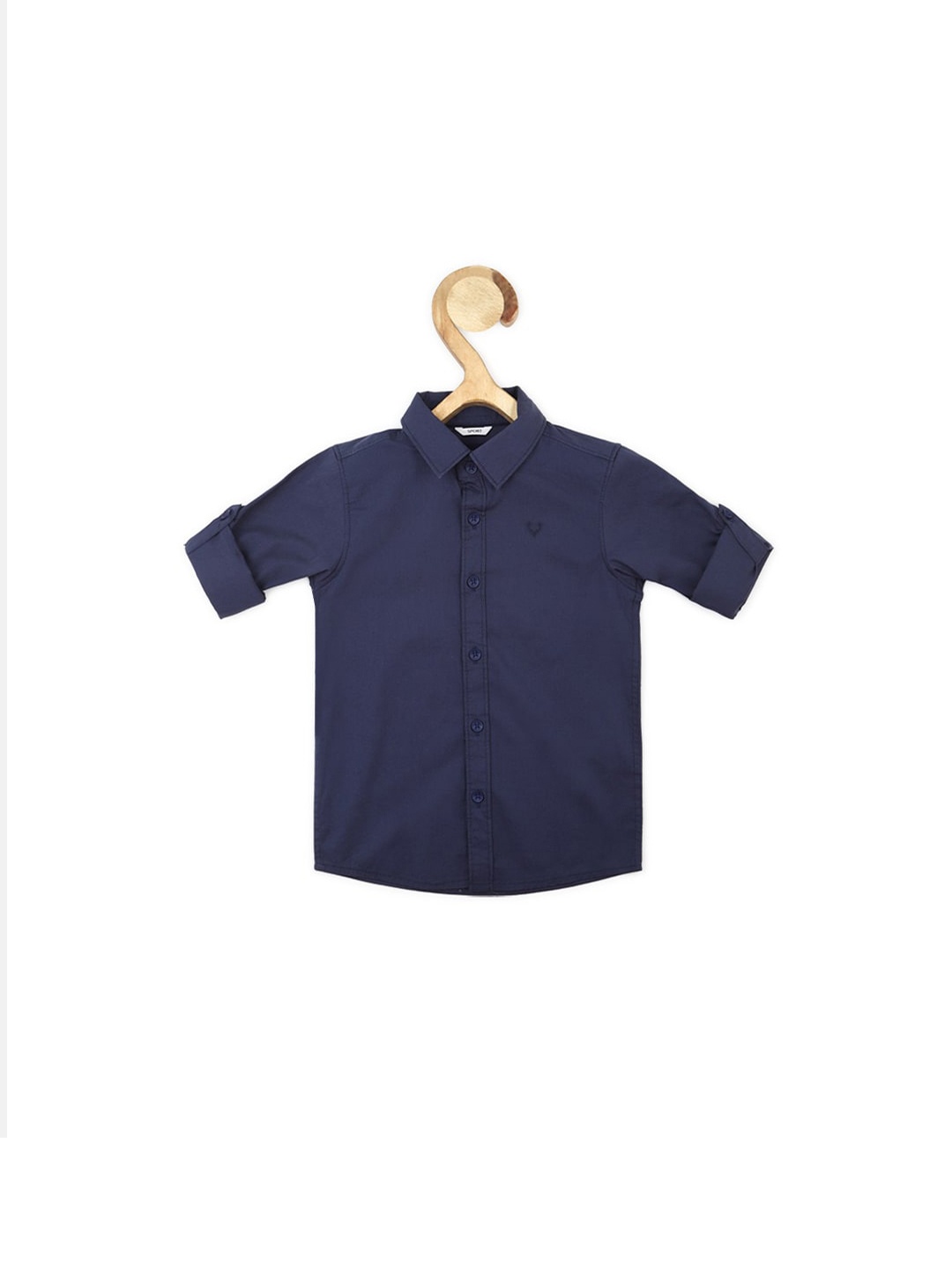 

Allen Solly Junior Boys Slim Fit Pure Cotton Casual Shirt, Navy blue