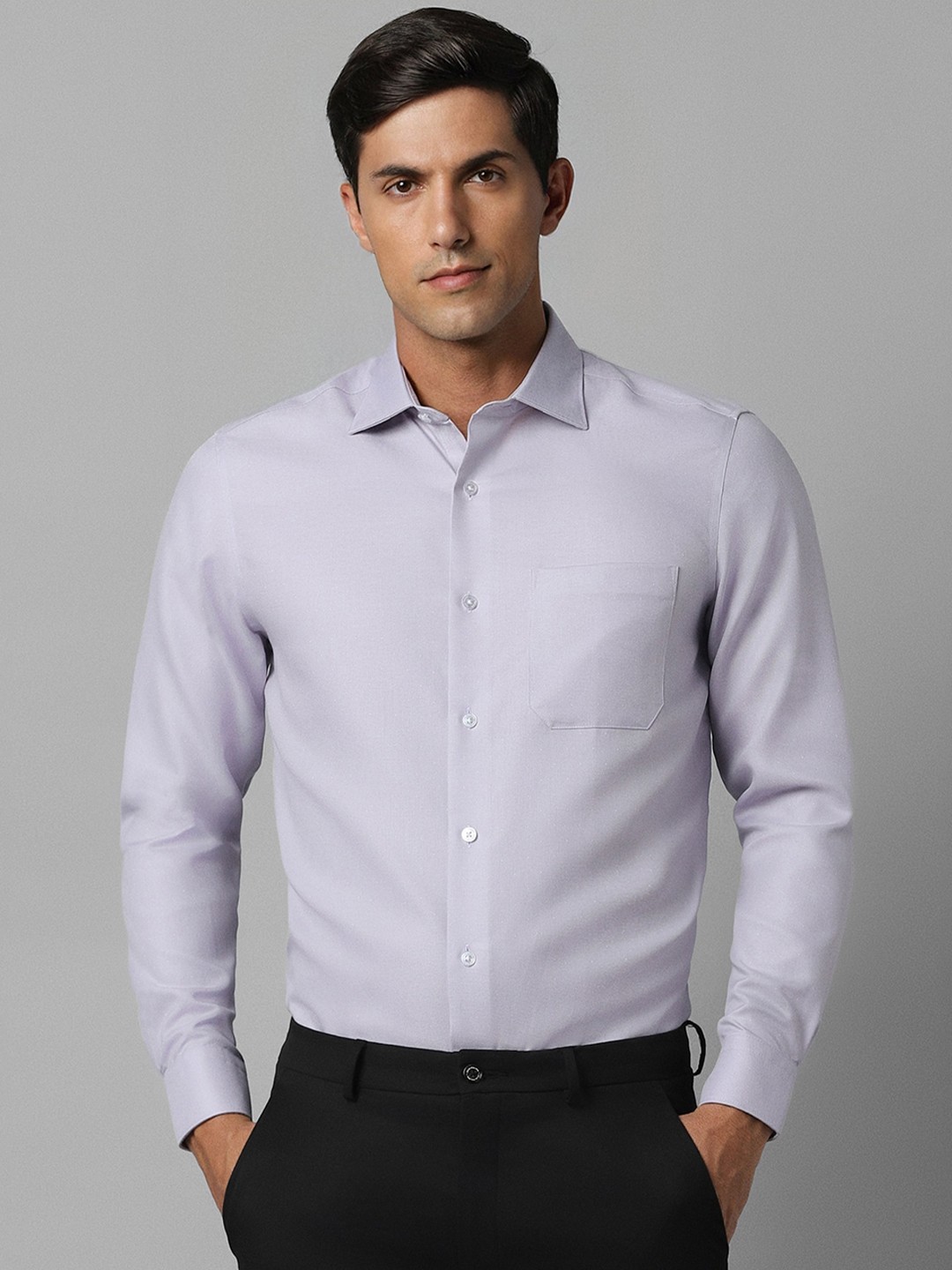

Louis Philippe Men Classic Pure Cotton Formal Shirt, Grey