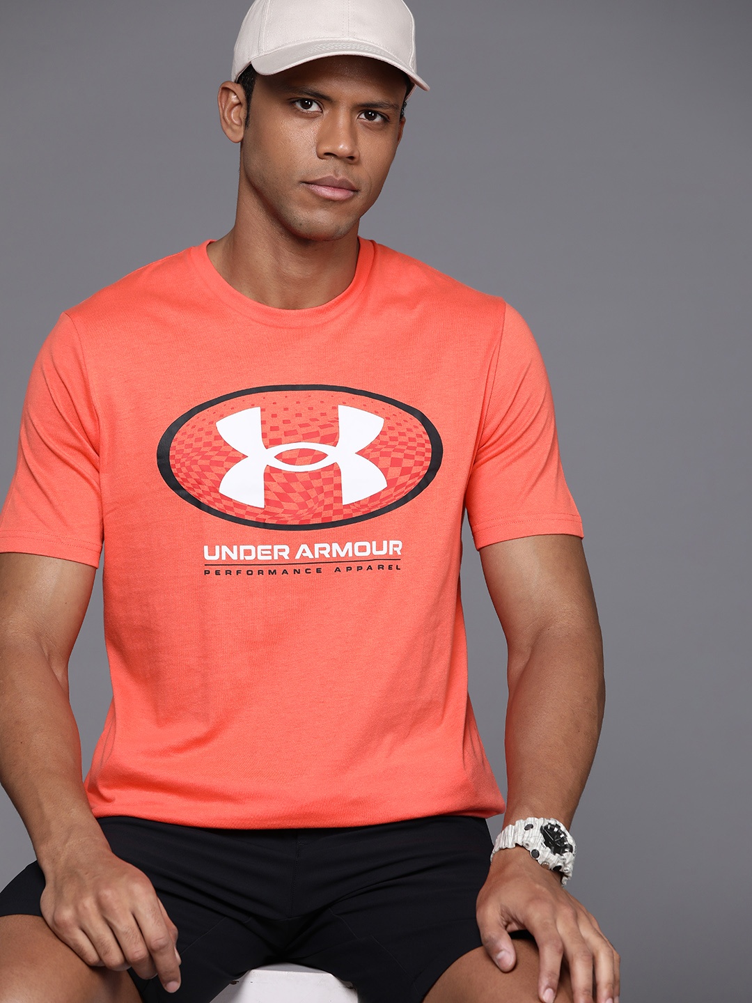 

UNDER ARMOUR LockerTag Short Sleeve Training T-shirt, Peach