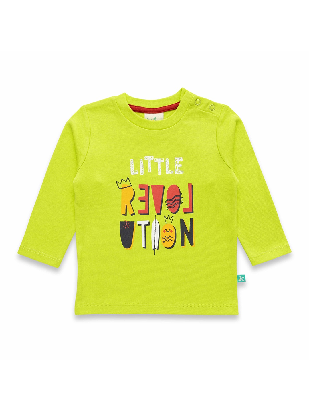 

JusCubs Infants Boys Typography Printed Cotton T-Shirt, Green