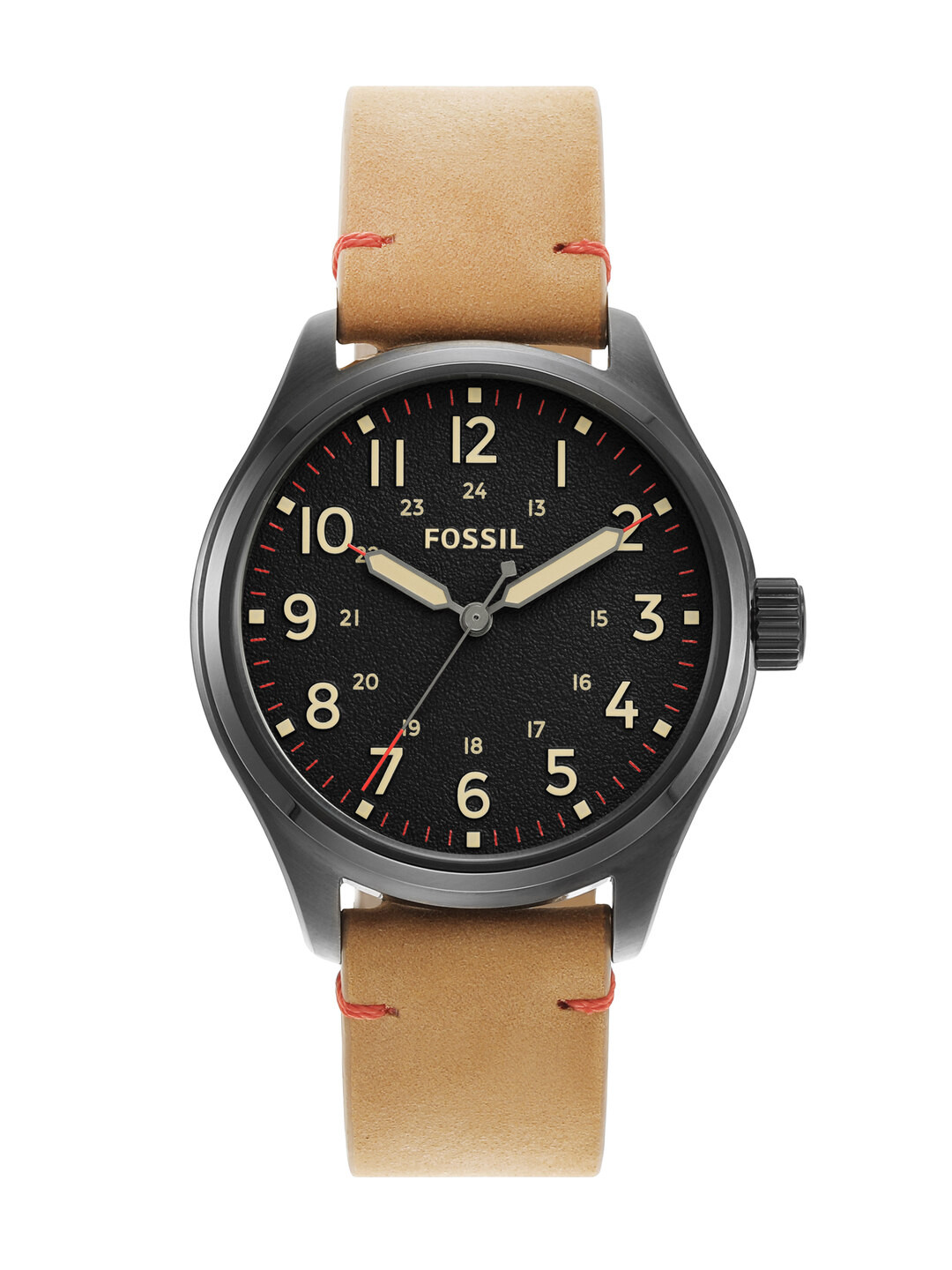 

Fossil Men Easton Leather Analogue Watch BQ2792-Brown, Black