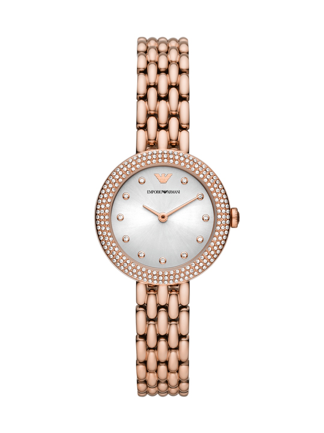 

Emporio Armani Women Embellished Analogue Watch AR11508, Grey