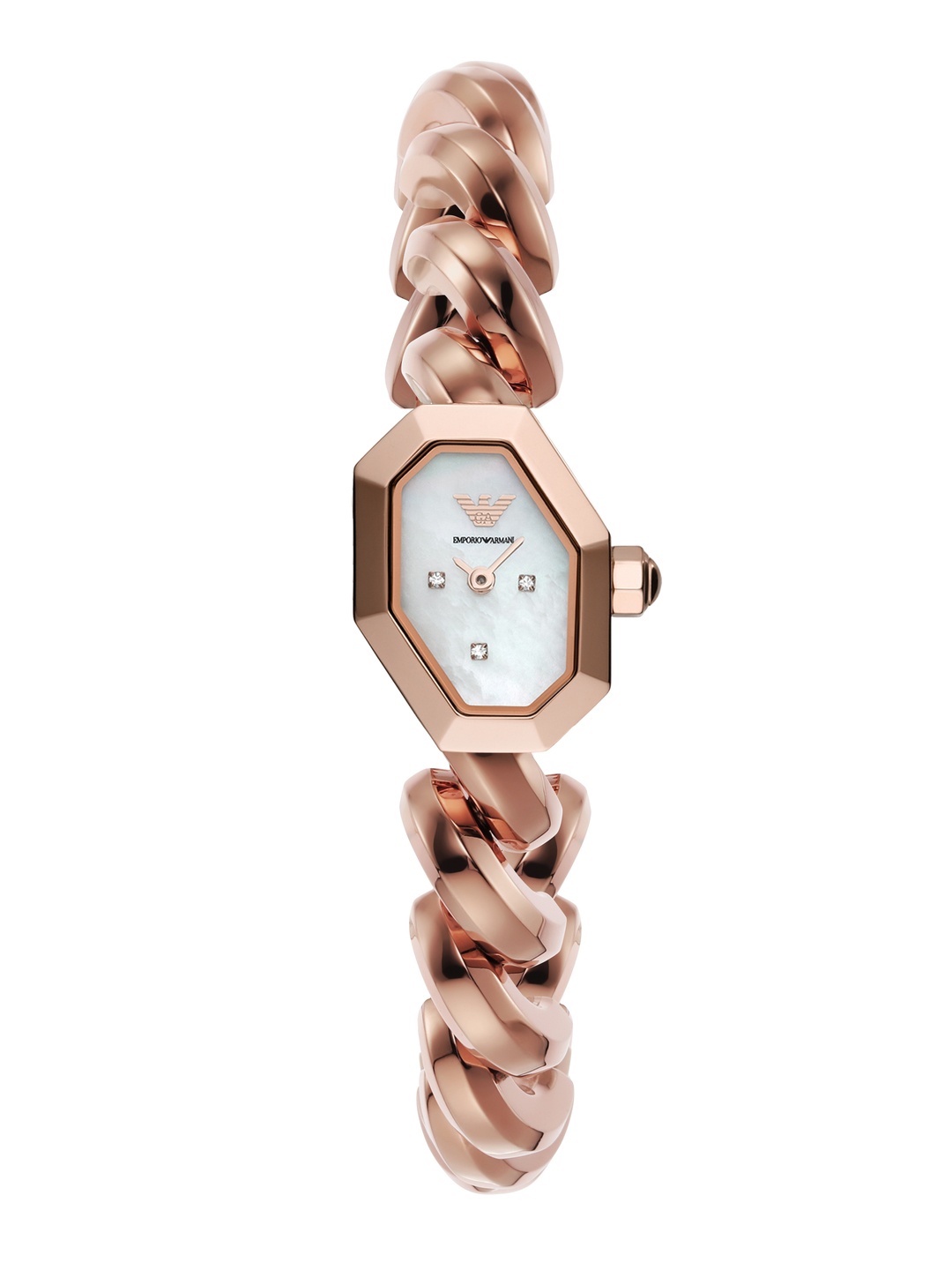 

Emporio Armani Women Mother of Pearl Dial Analogue Watch AR11479, Gold