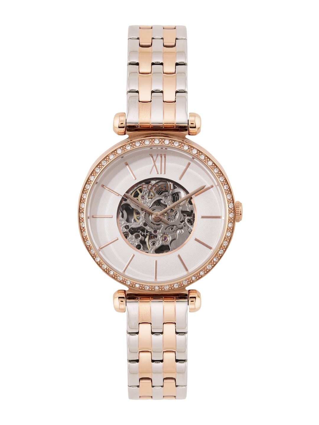 

Fossil Women Tillie Stainless Steel Bracelet Style Analogue Automatic Watch BQ3875, White