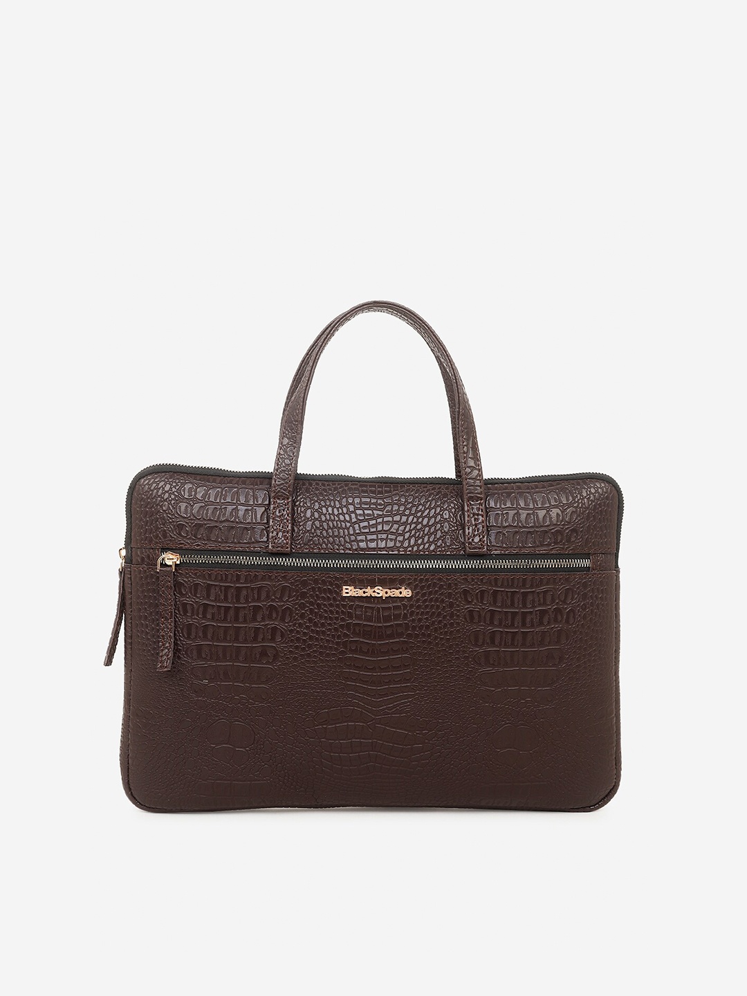 

Black Spade Women 13 inch Textured Laptop Bag, Brown