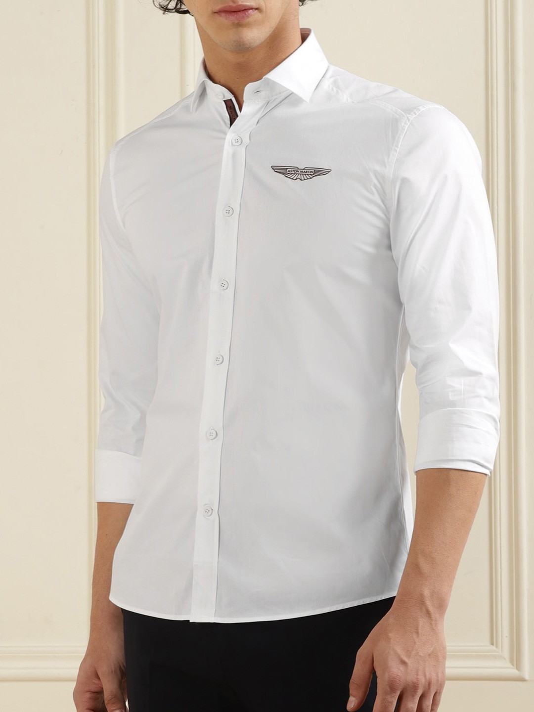 

HACKETT LONDON Spread Collar Regular Fit Cotton Casual Shirt, White