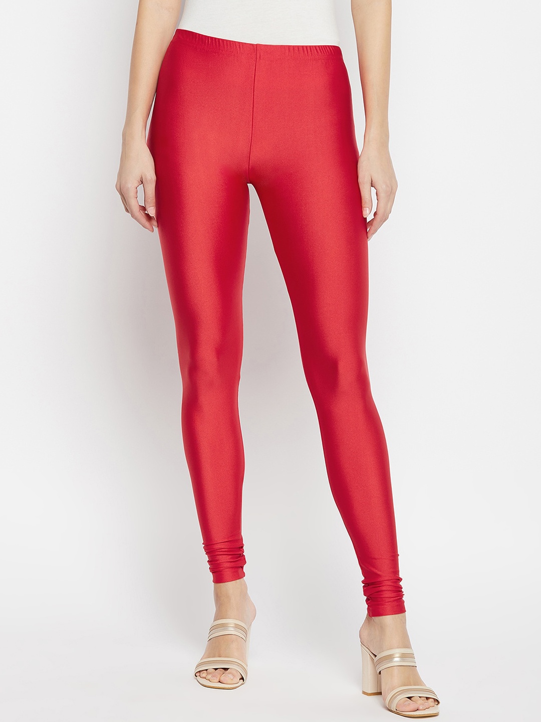 

THE PAJAMA FACTORY Simmer Churidar Length Legging, Red