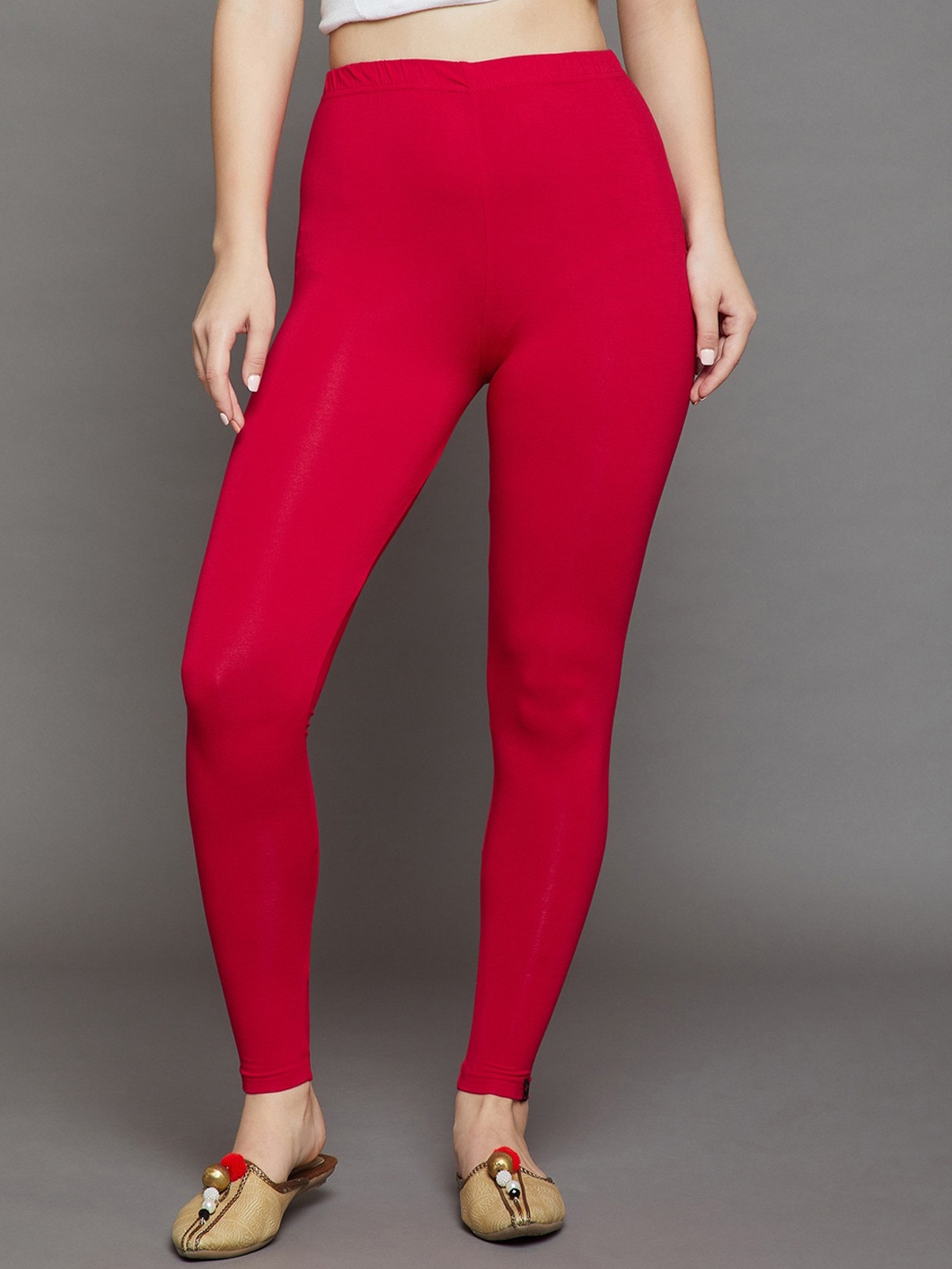 

THE PAJAMA FACTORY Ankle Length Leggings, Red