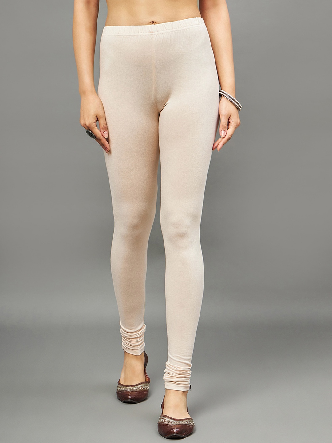 

THE PAJAMA FACTORY Churidar Length Leggings, Off white