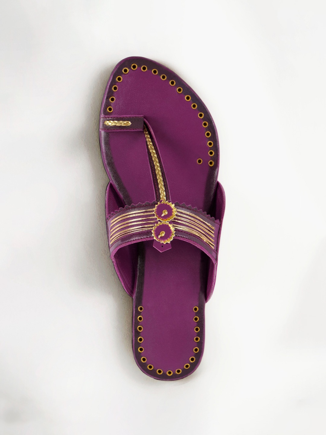 

Signature Sole Braided Ethnic One Toe Flats, Lavender