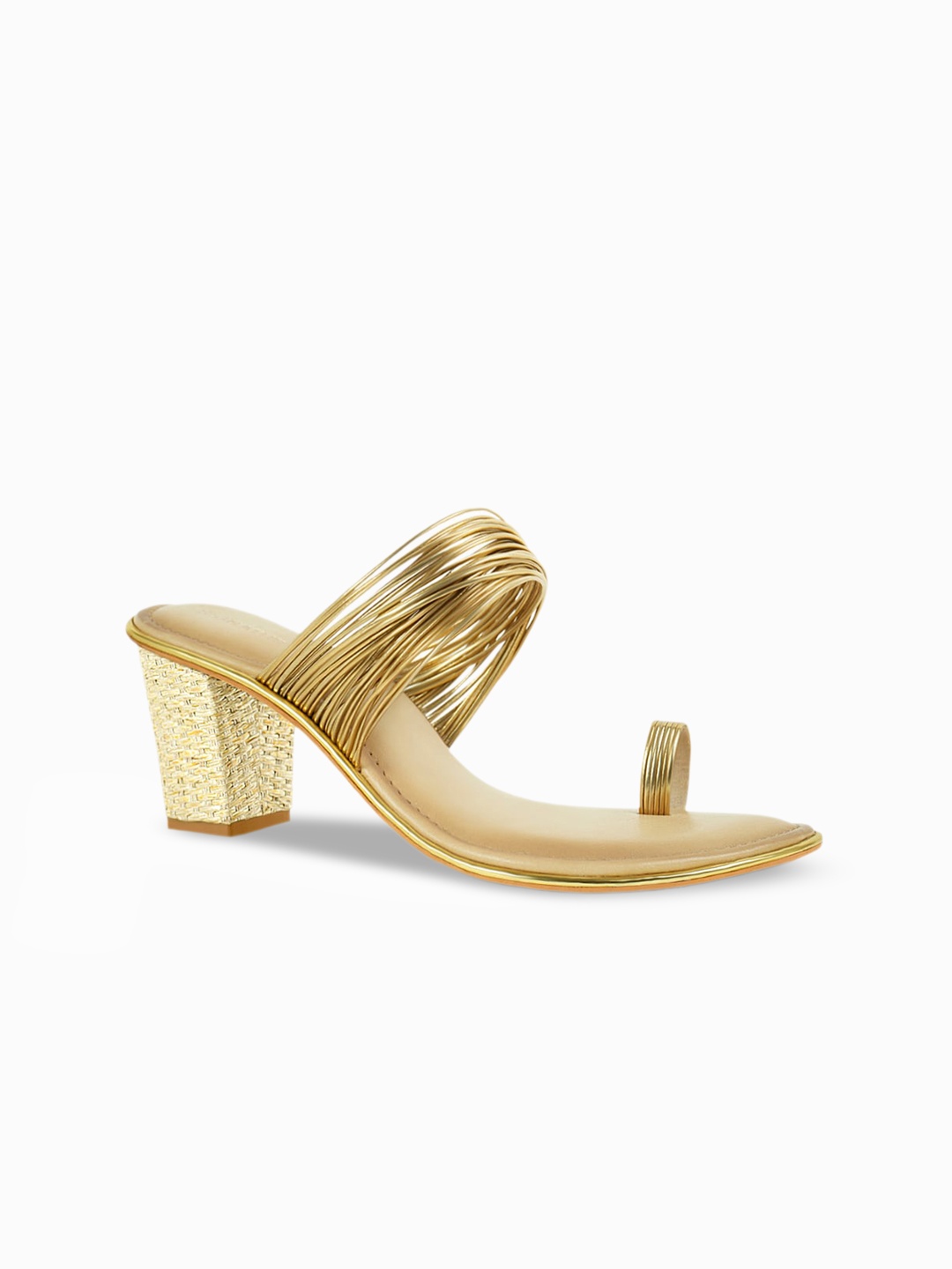 

Signature Sole Embellished Party Block Heels, Gold