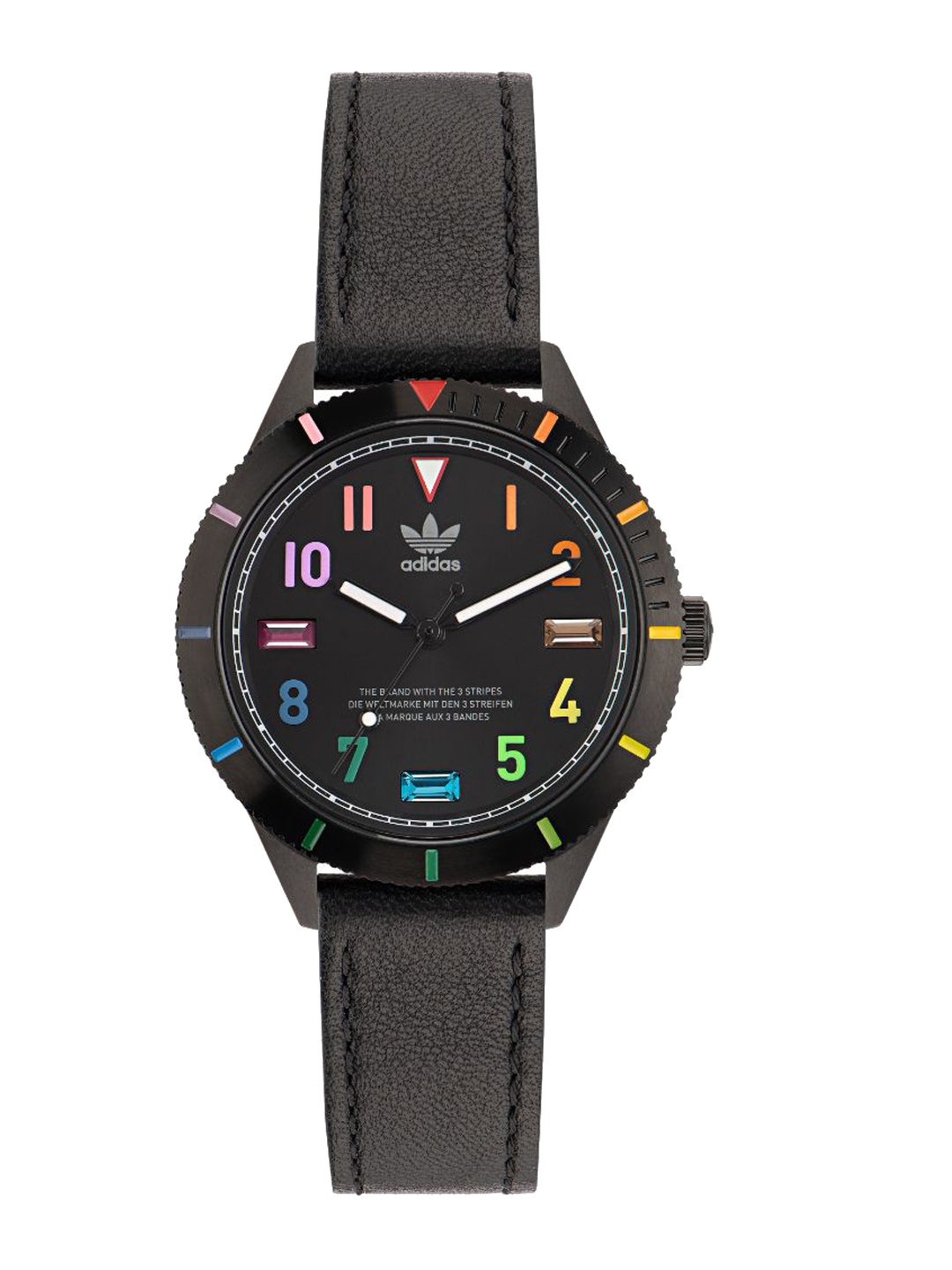 

ADIDAS Originals Women Brass Dial & Leather Straps Analogue Watch AOFH22573, Black